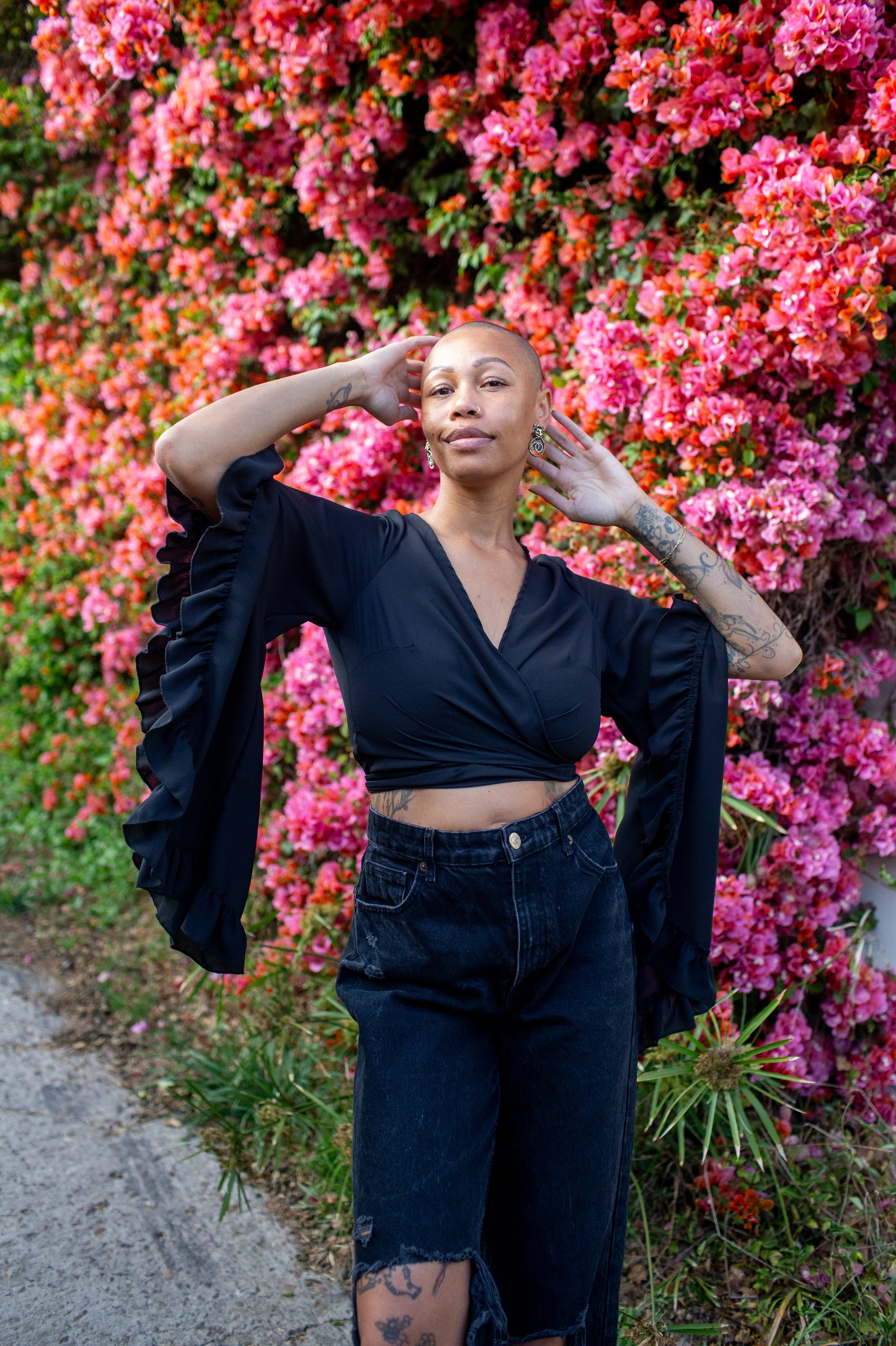 Boogie Muse Wrap Top in Onyx