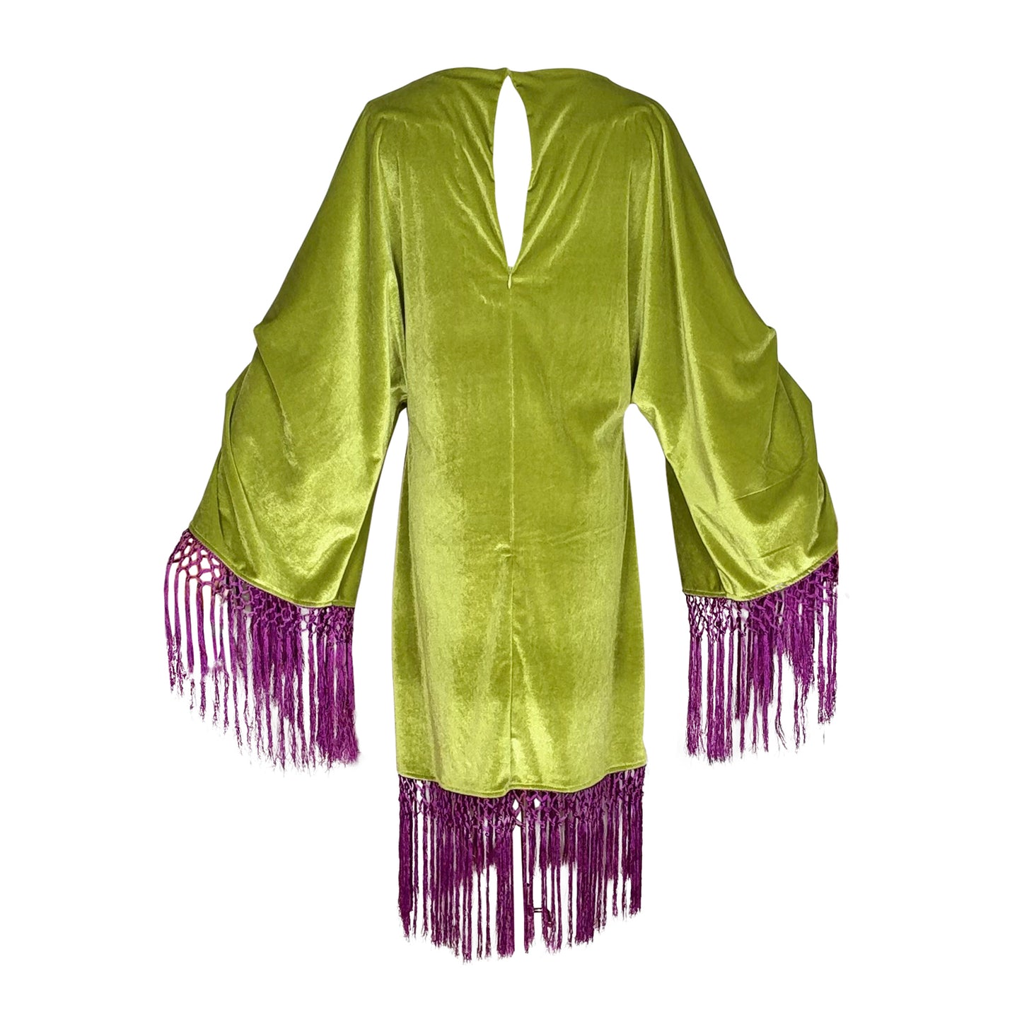 Brigitte Mini Fringe Dress in Citron Orchid PRE-ORDER