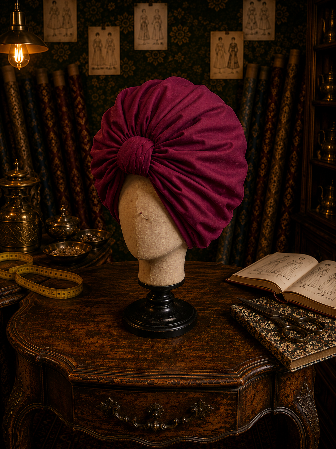 Merlot Crush Curling Turban Turban