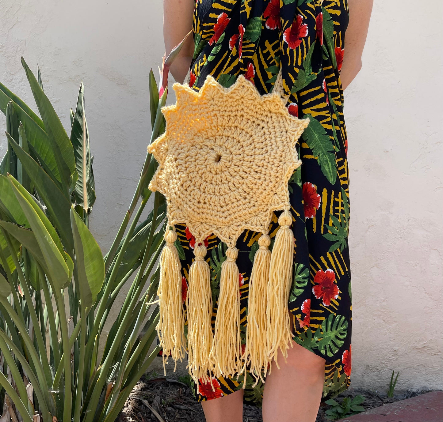 Boho Sun Bag in Yellow Handmade by Jazmin