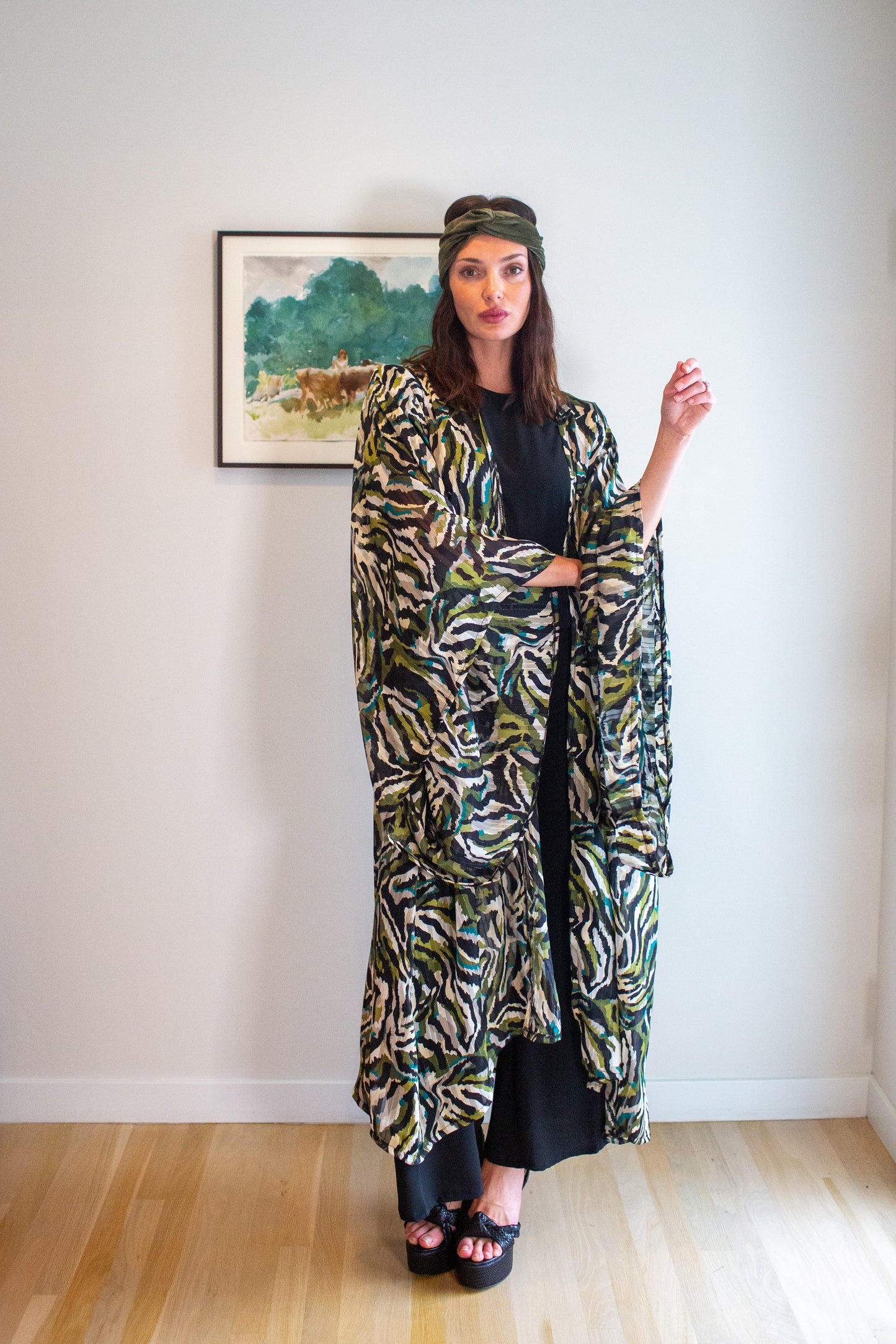Camille Jungle Print Kimono