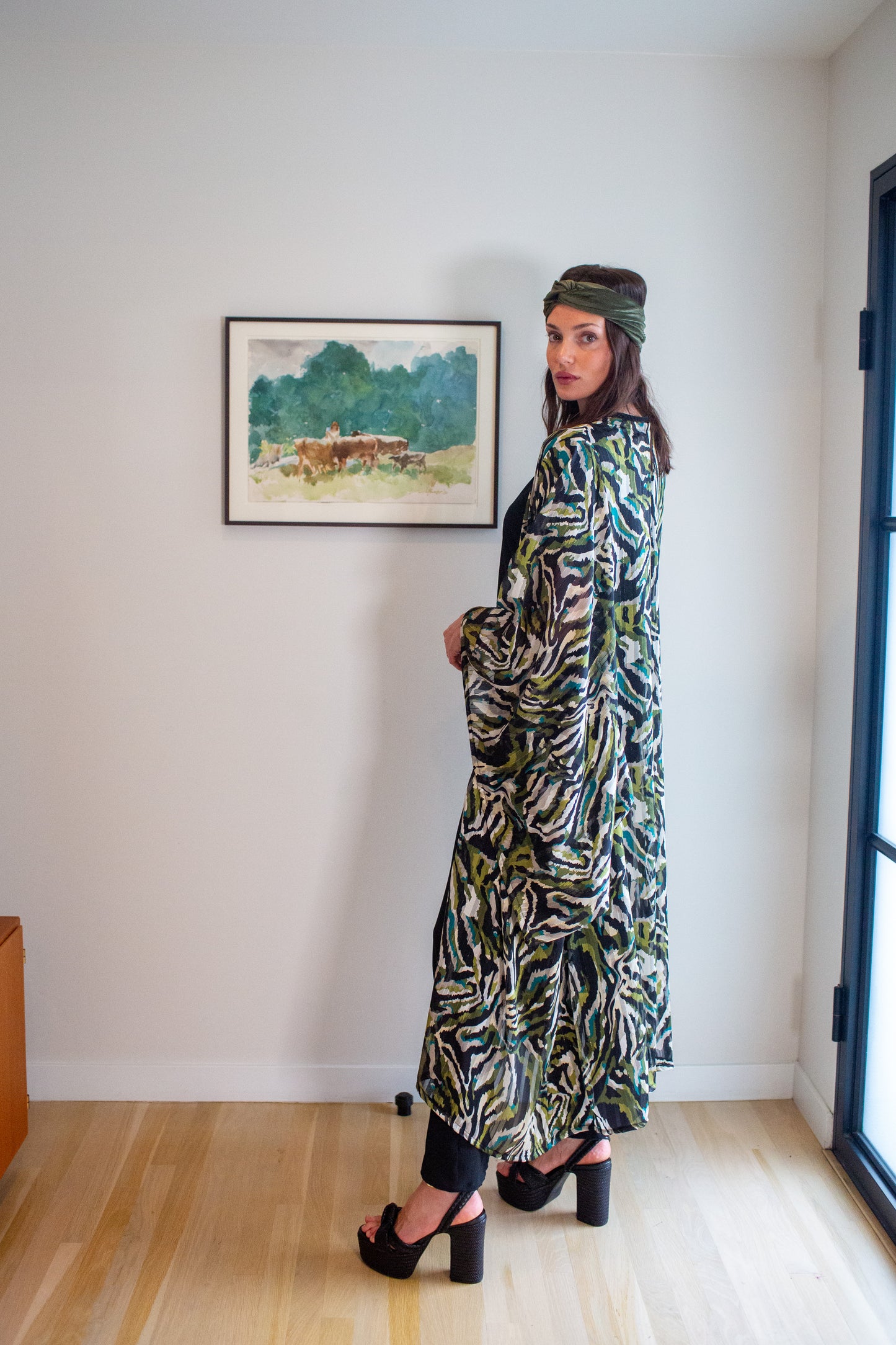 Camille Jungle Print Kimono