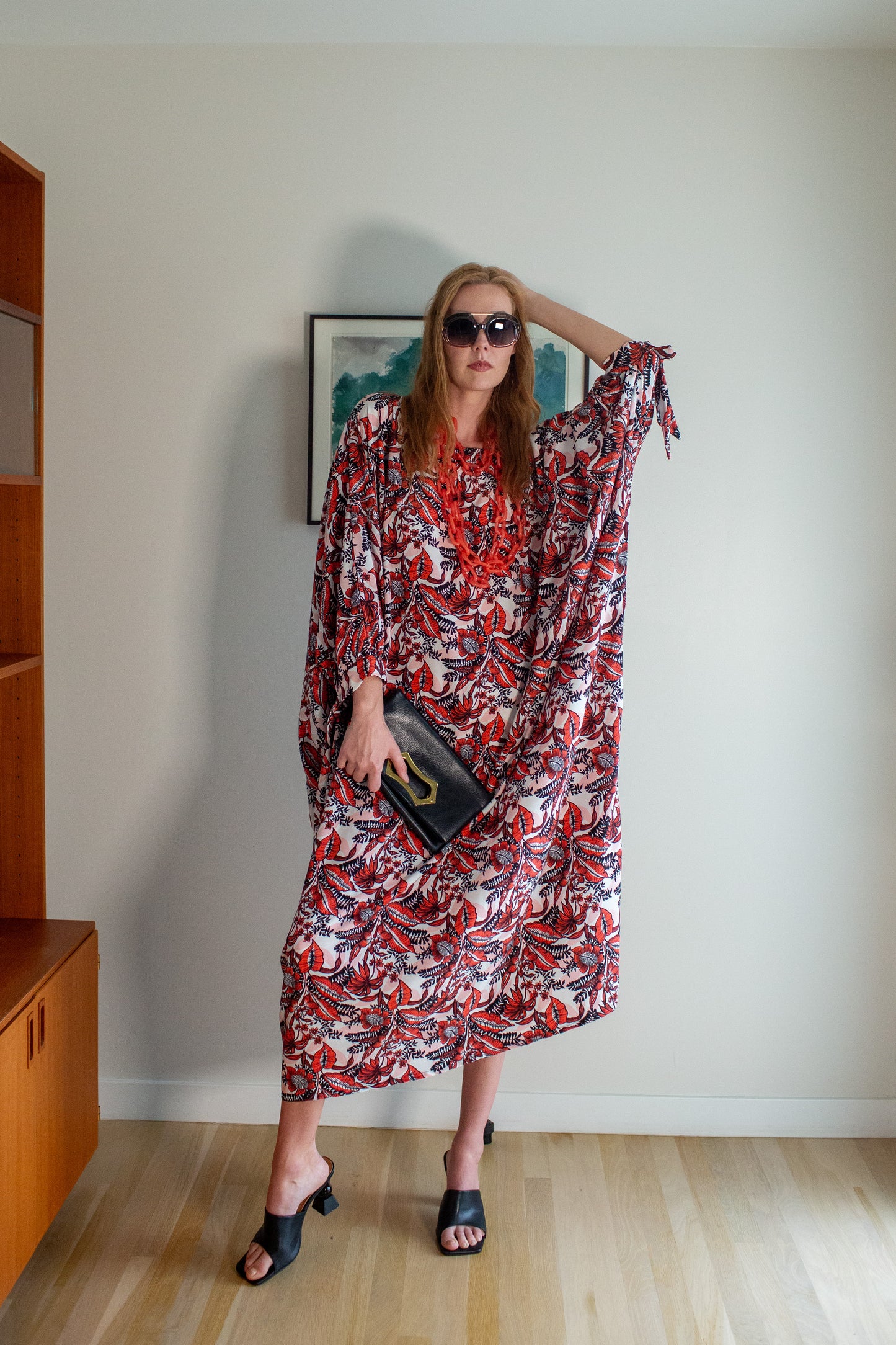 Capri Caftan in Citron Palms
