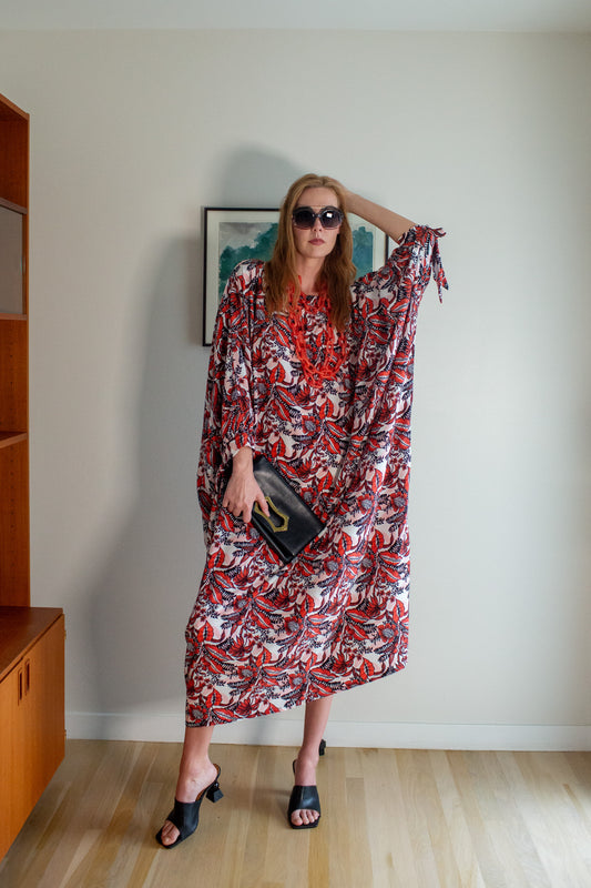 Capri Caftan in Citron Palms