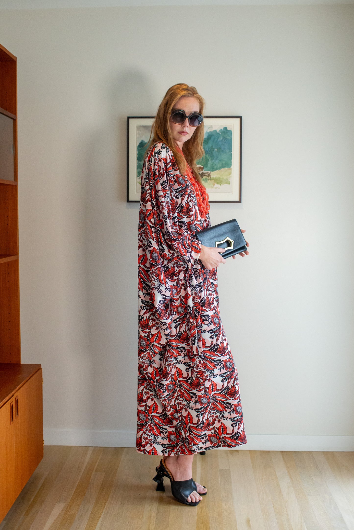 Capri Caftan in Citron Palms