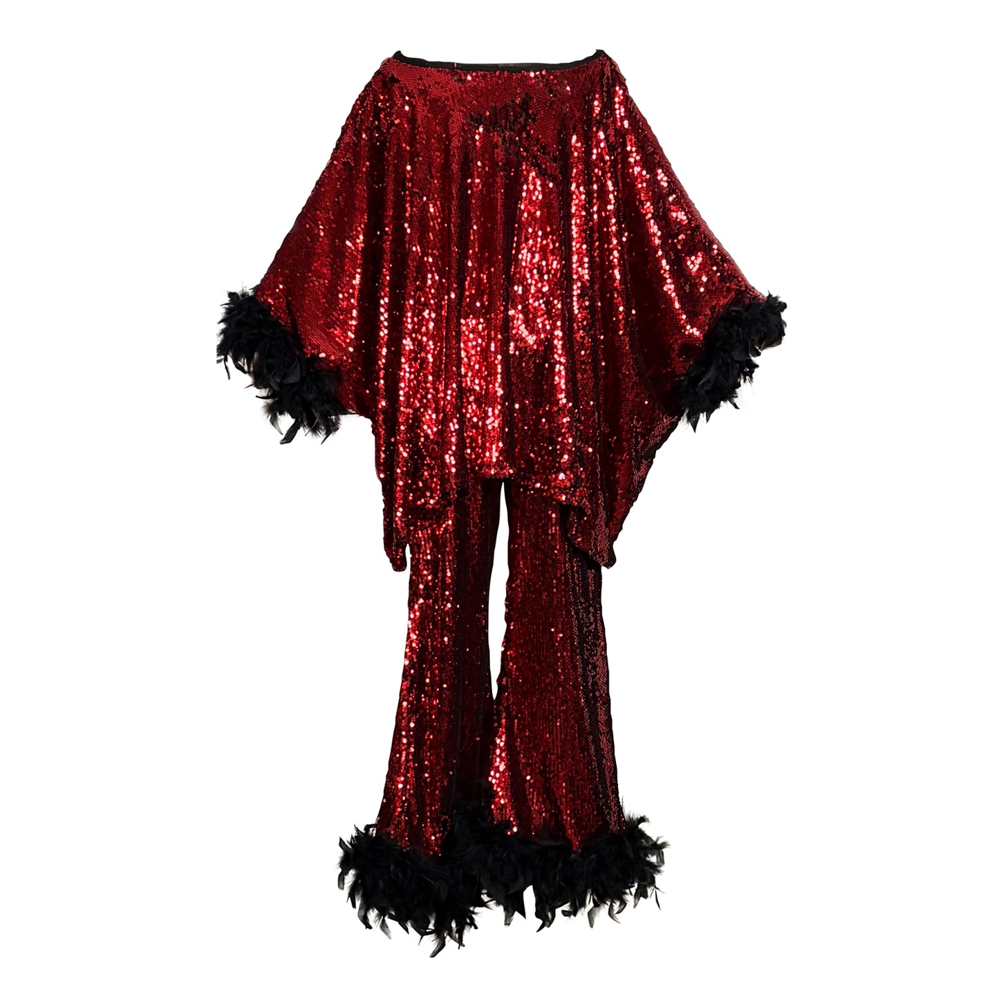 Cara Disco Set in Ruby Sequin