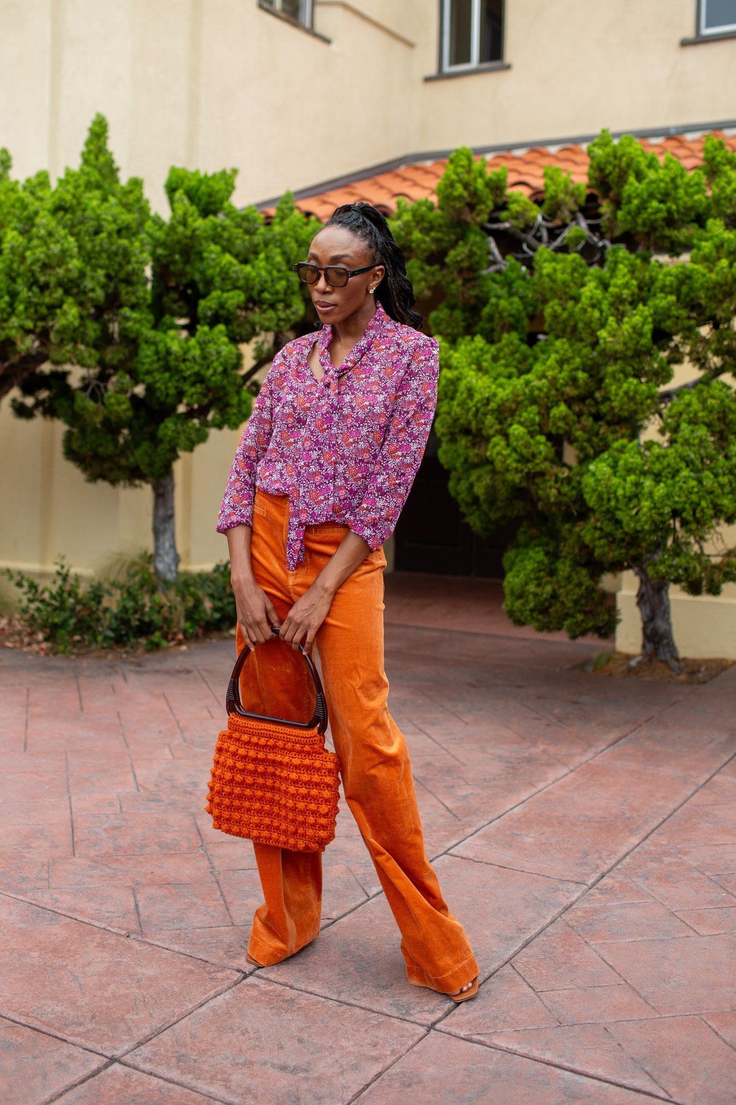 Cardamom Blossom Tie Front Top