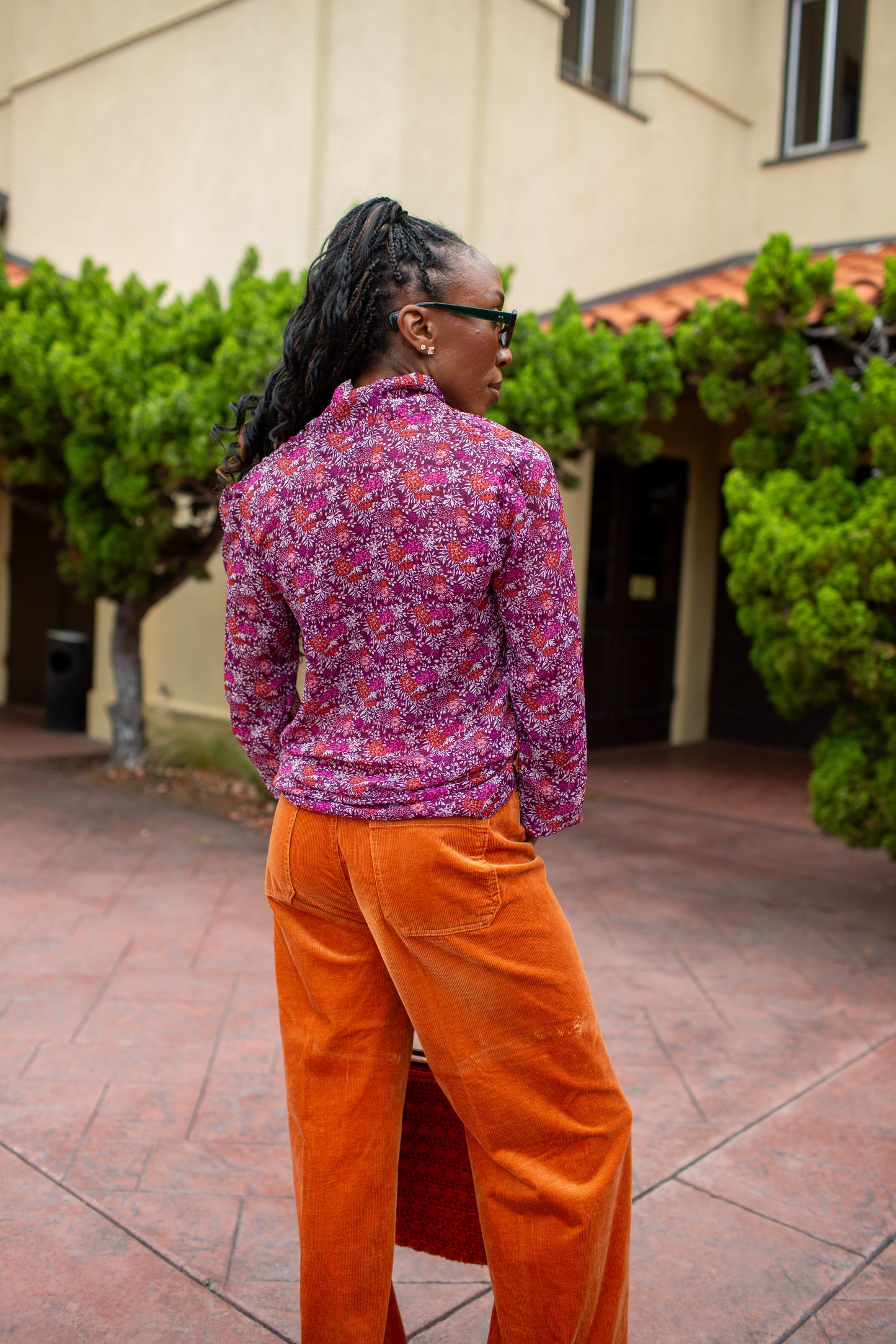 Cardamom Blossom Tie Front Top