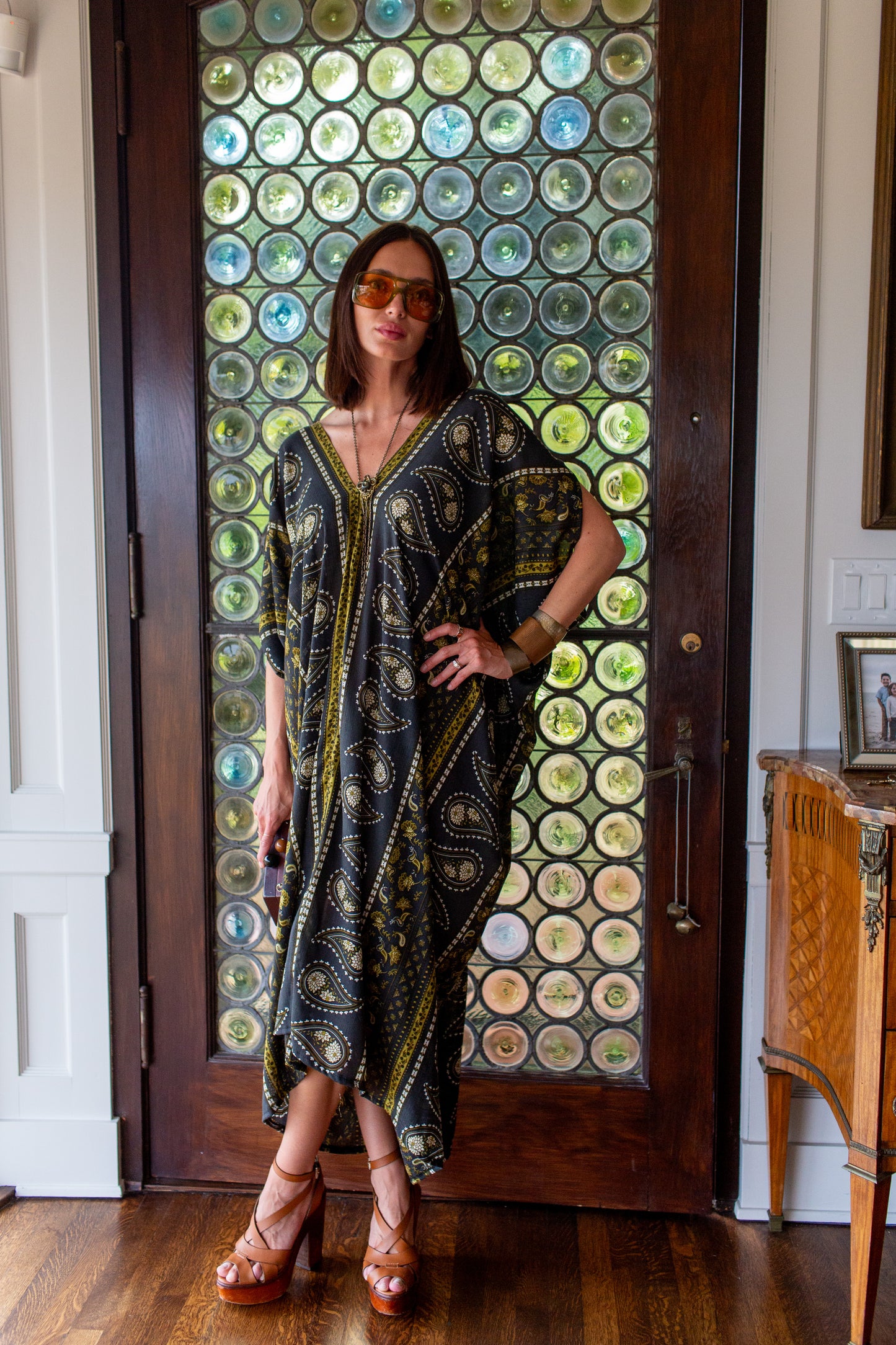 Caspian Paisley Border Caftan