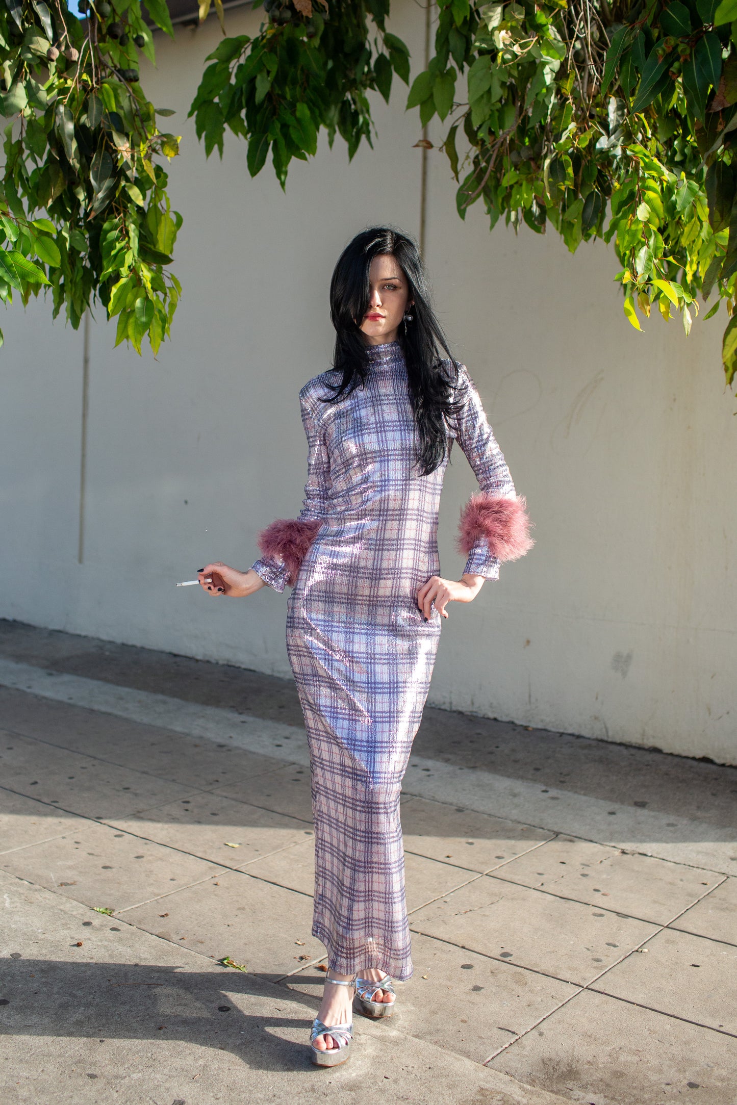 Catroux dress in Berry Baxter Plaid PRE-ORDER