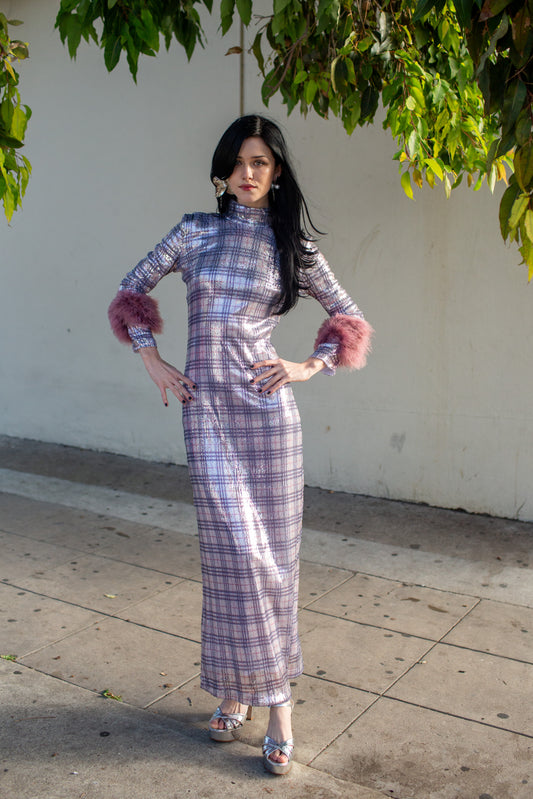 Catroux dress in Berry Baxter Plaid PRE-ORDER