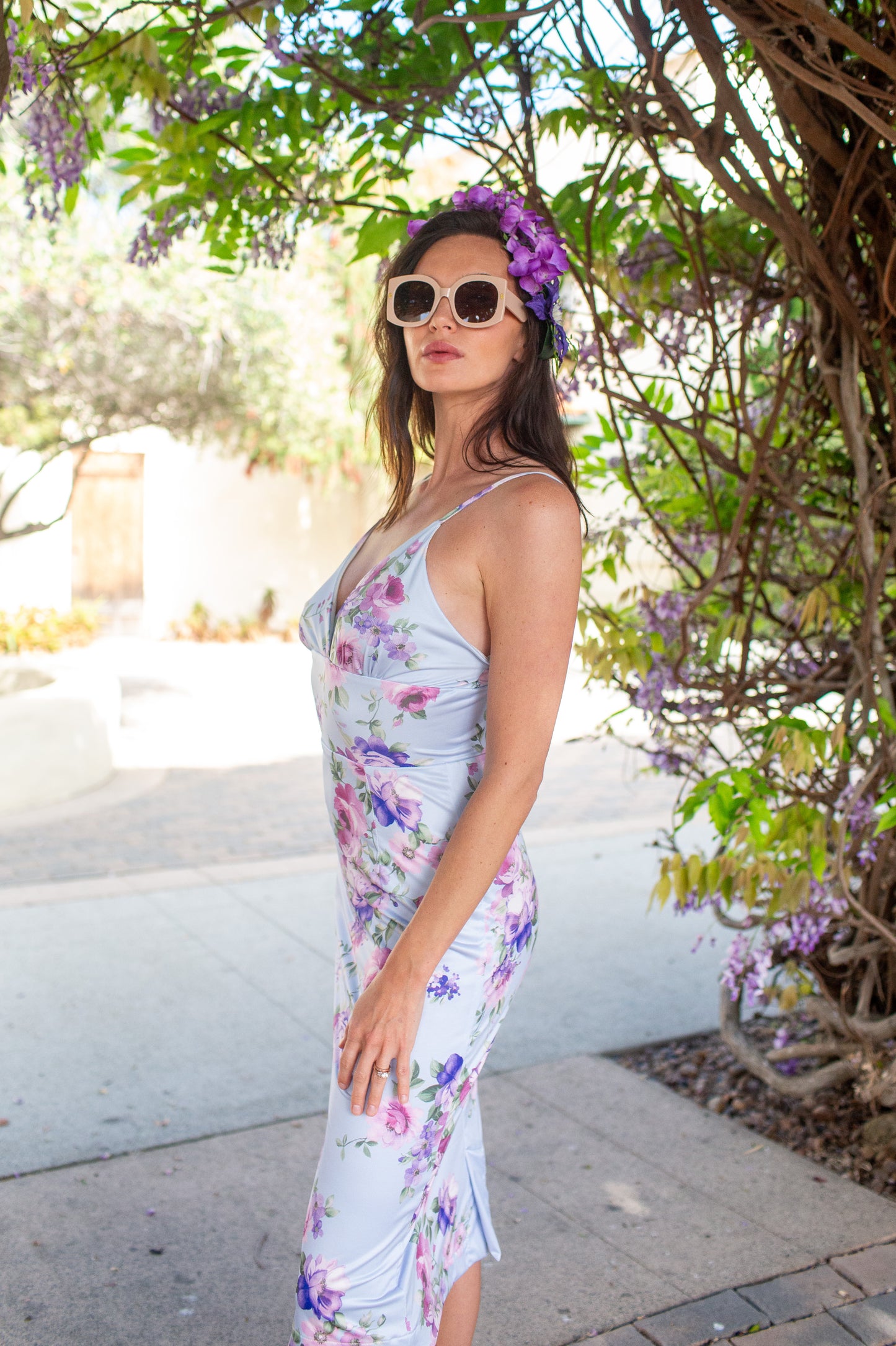 Celeste Midi Dress in Porcelain Bloom PRE-ORDER