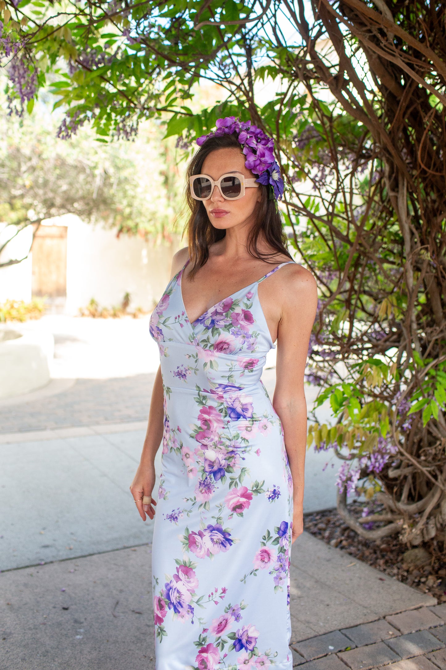 Celeste Midi Dress in Porcelain Bloom PRE-ORDER