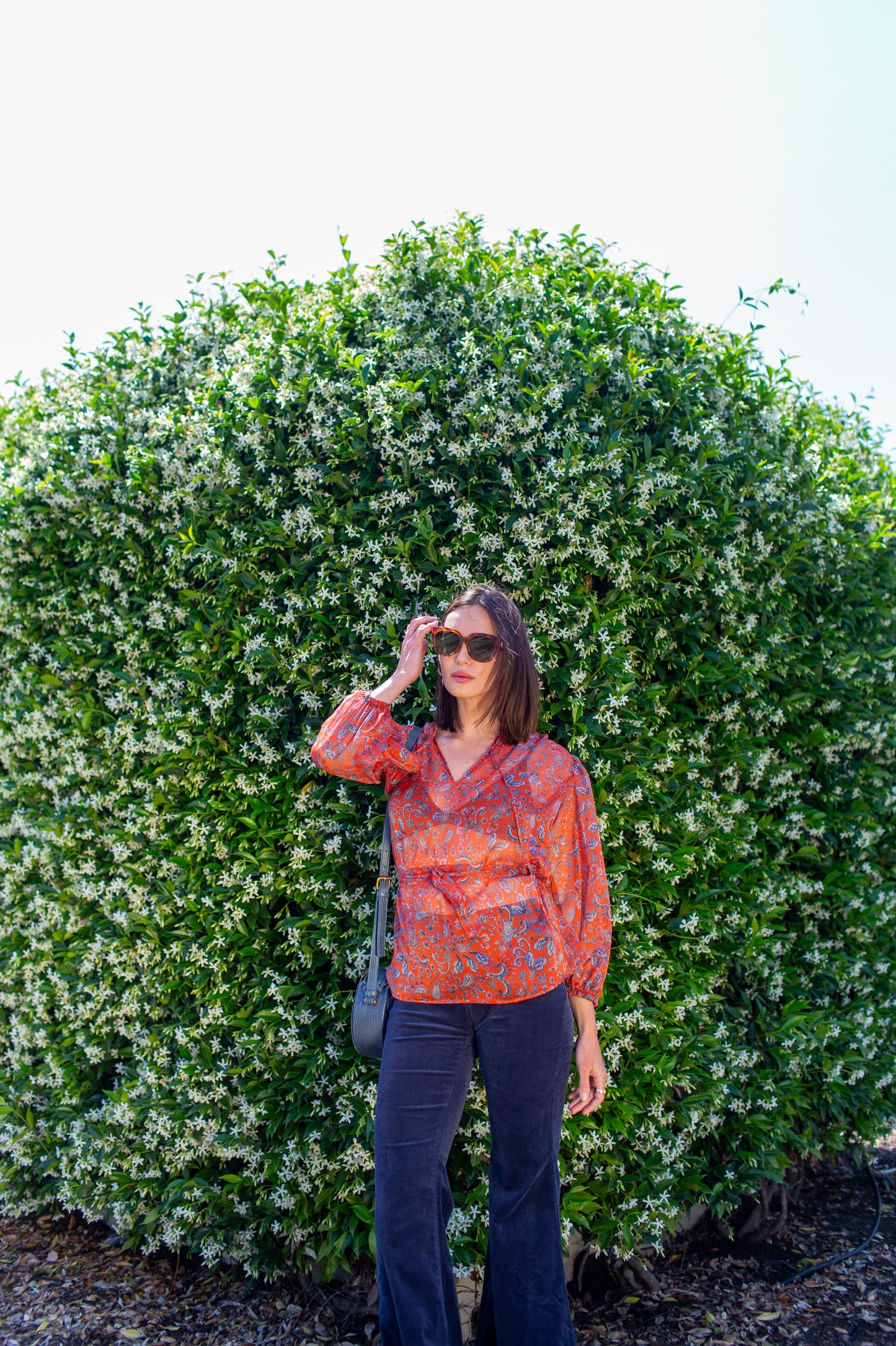 Clara Bishop Sleeve Blouse in Auburn Dawn