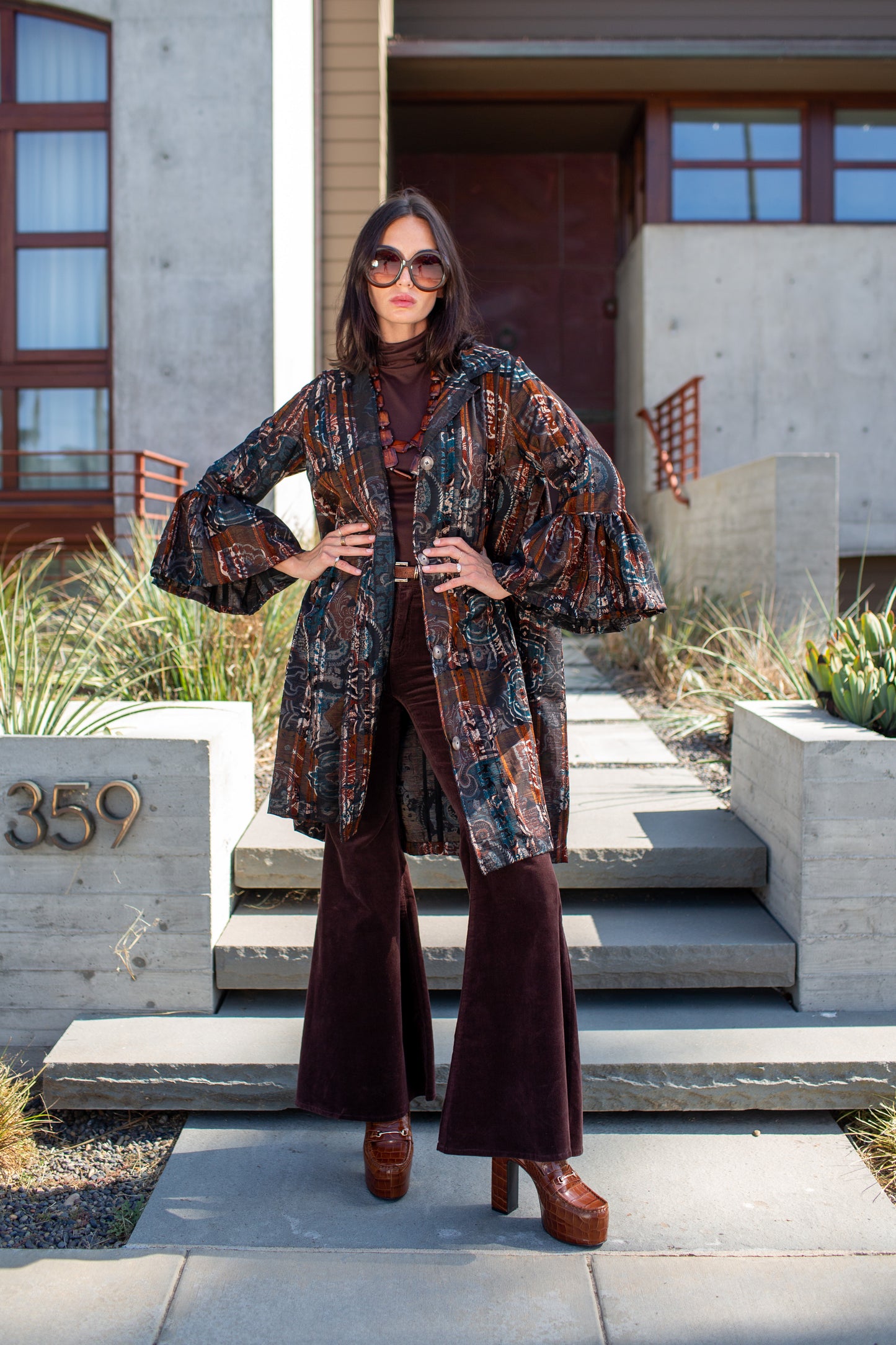 Cordelia Driving Coat in Nomad Tapestry (PRE-ORDER)