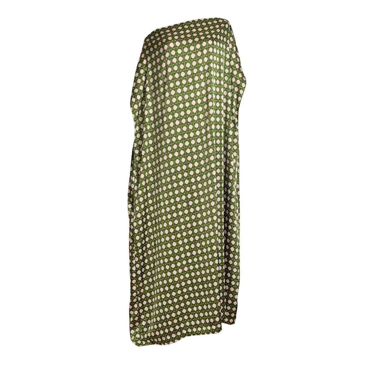 Cressida Caftan In Vert Cannage