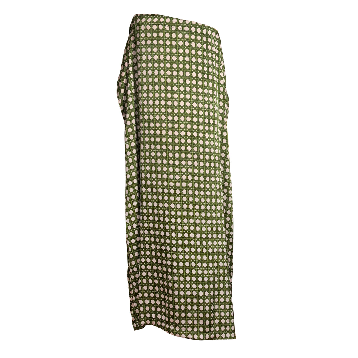 Cressida Caftan In Vert Cannage