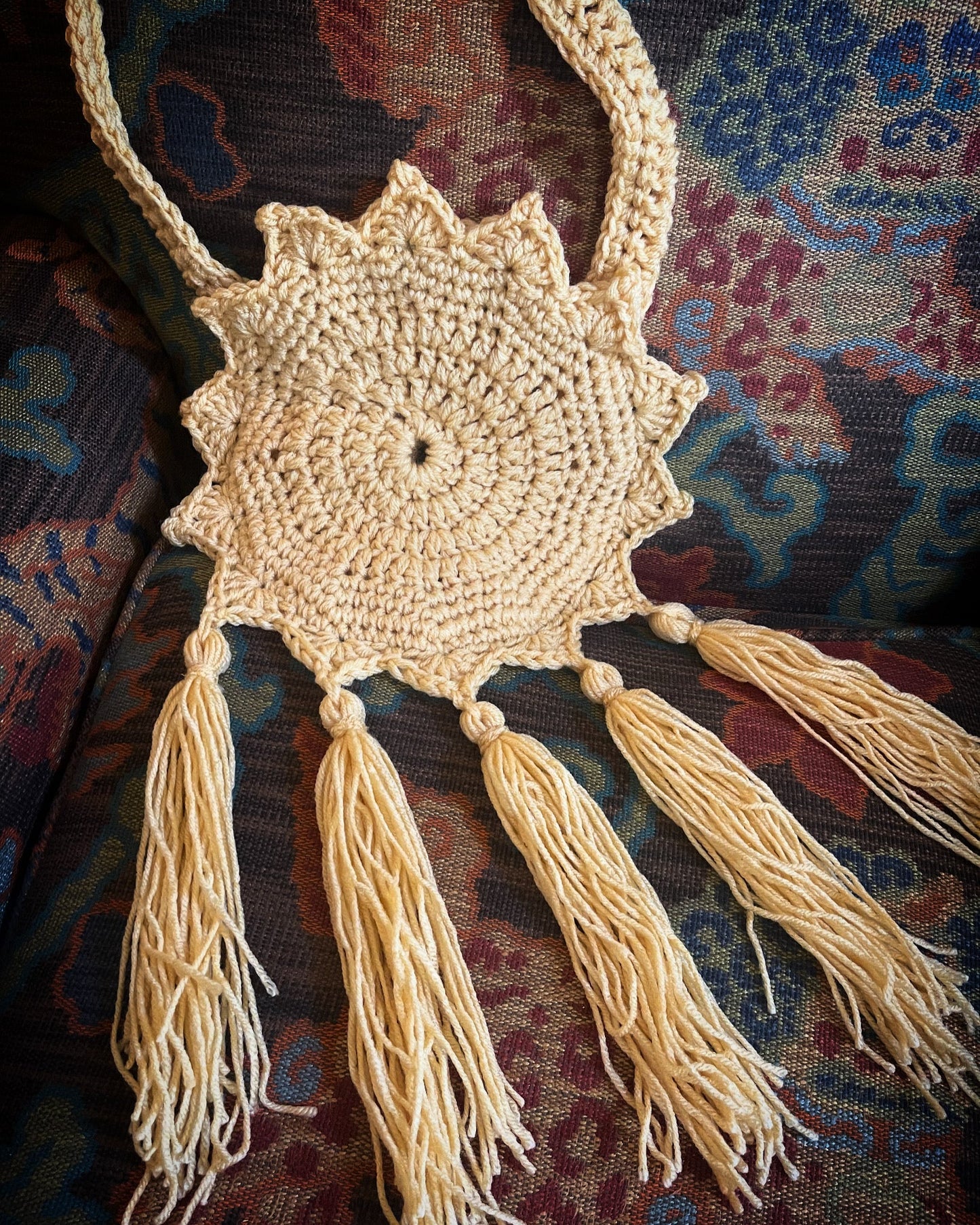 Boho Sun Bag in Yellow Handmade by Jazmin