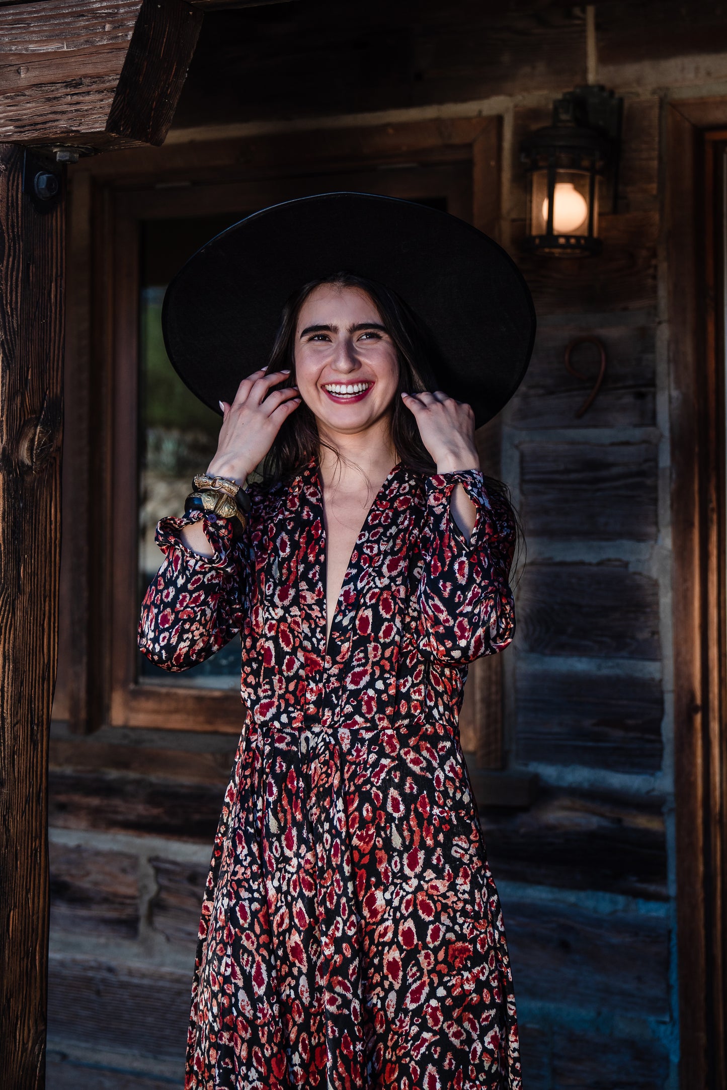 This shawl collar, leopard print, boho maxi dress is our favorite silhouette. Featuring a soft cross ruffle skirt, button sleeve and invisible zipper at side, this piece is perfect for desk to dinner styling. 