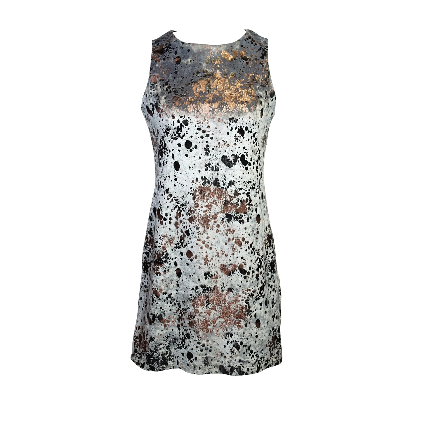 Penelope Mini Dress in Gunmetal Steer