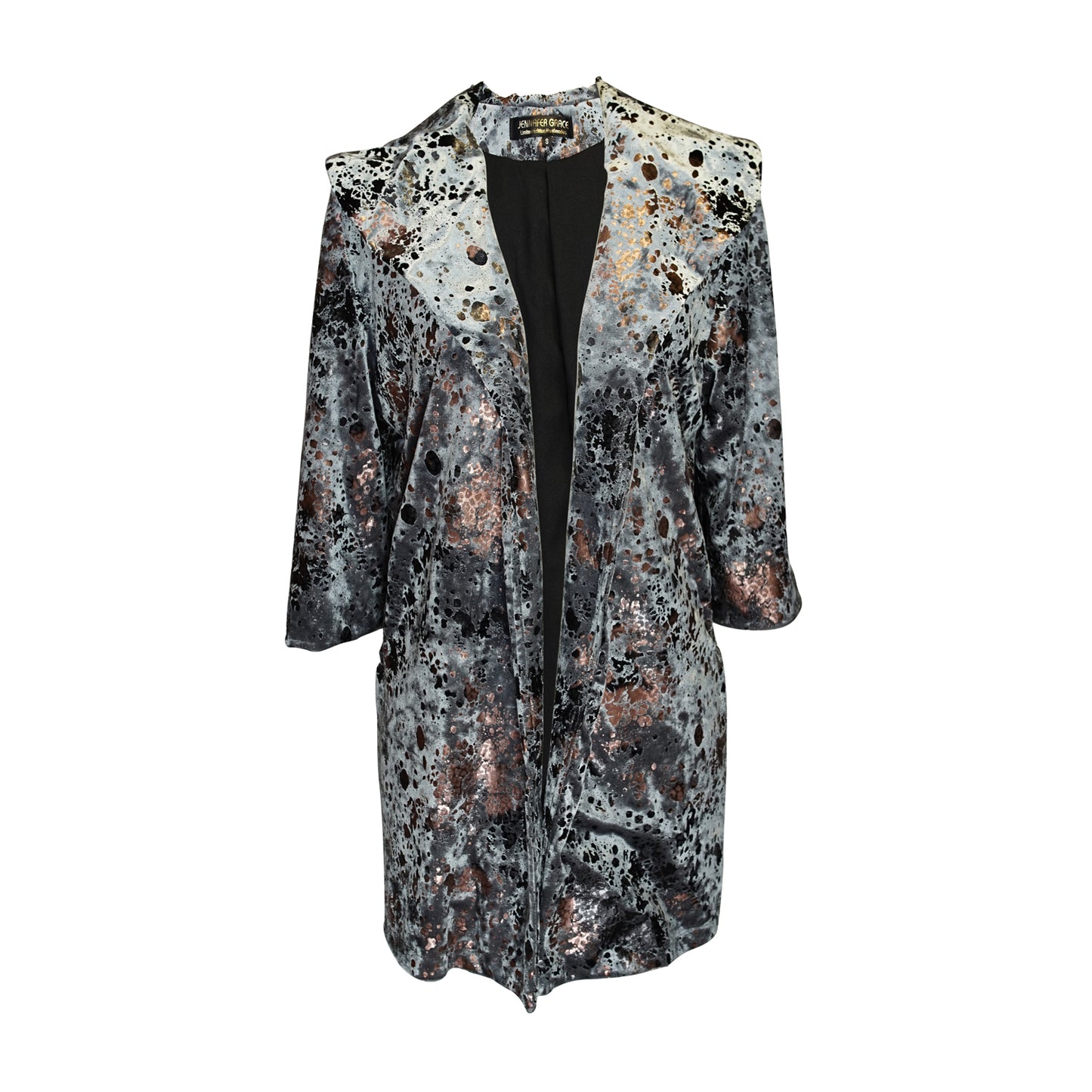 Penelope Swing Jacket in Gunmetal Steer