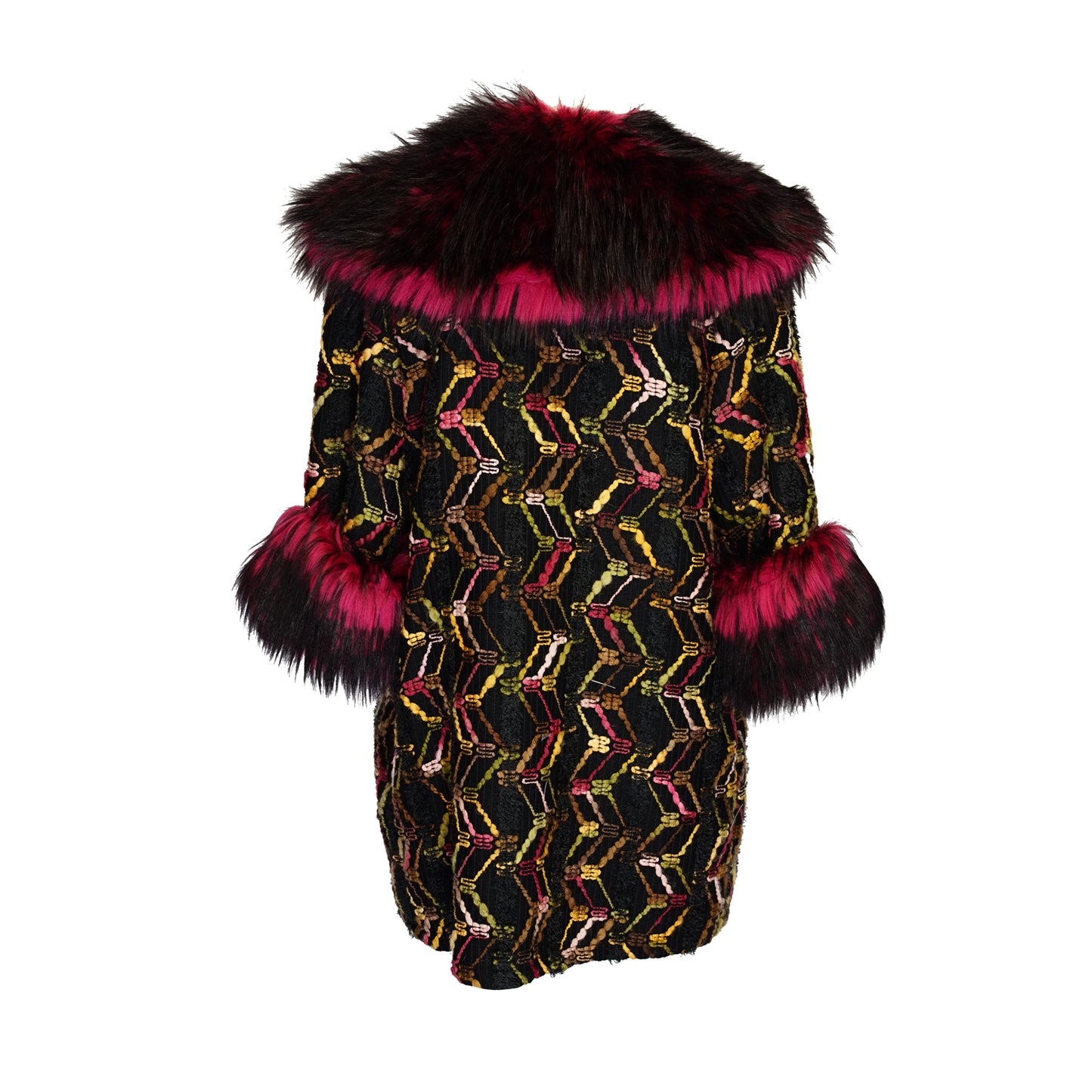 Penelope Swing Coat in Berry Boucle