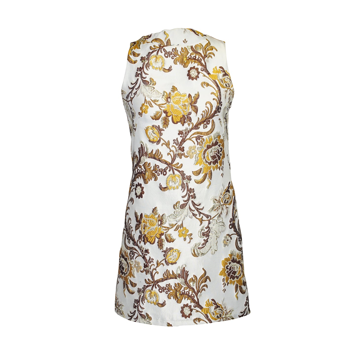 Penelope Mini Dress in Ivory Jacquard
