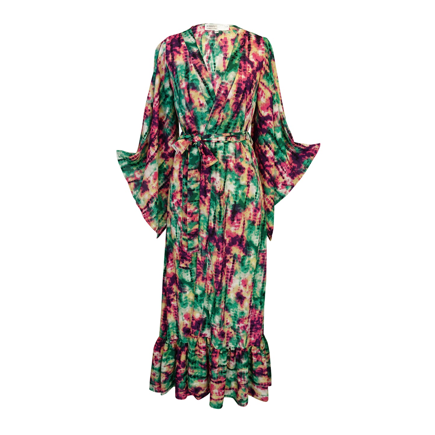 Janys Scarf Sleeve Kimono In Cosmic Crush Tiedye
