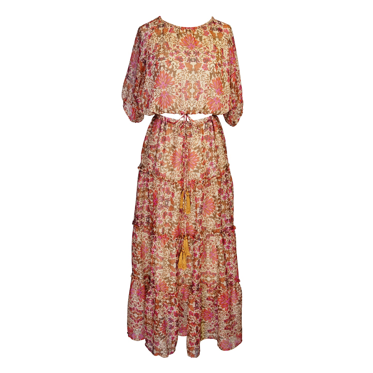 Delilah Two Piece Maxi Skirt Set In Rosewood PRE-ORDER