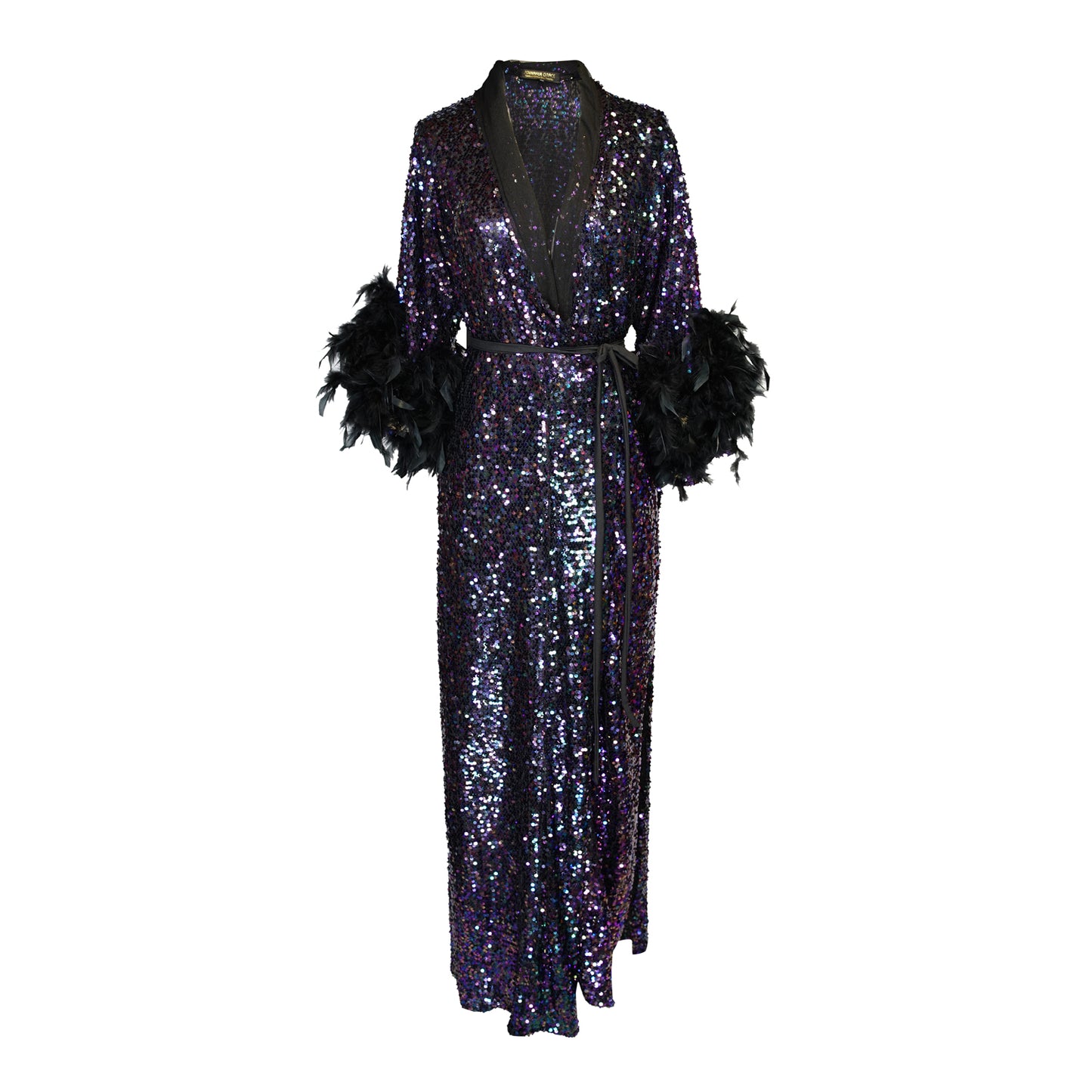 Marlene Wrap Dress in Black Amethyst PRE-ORDER