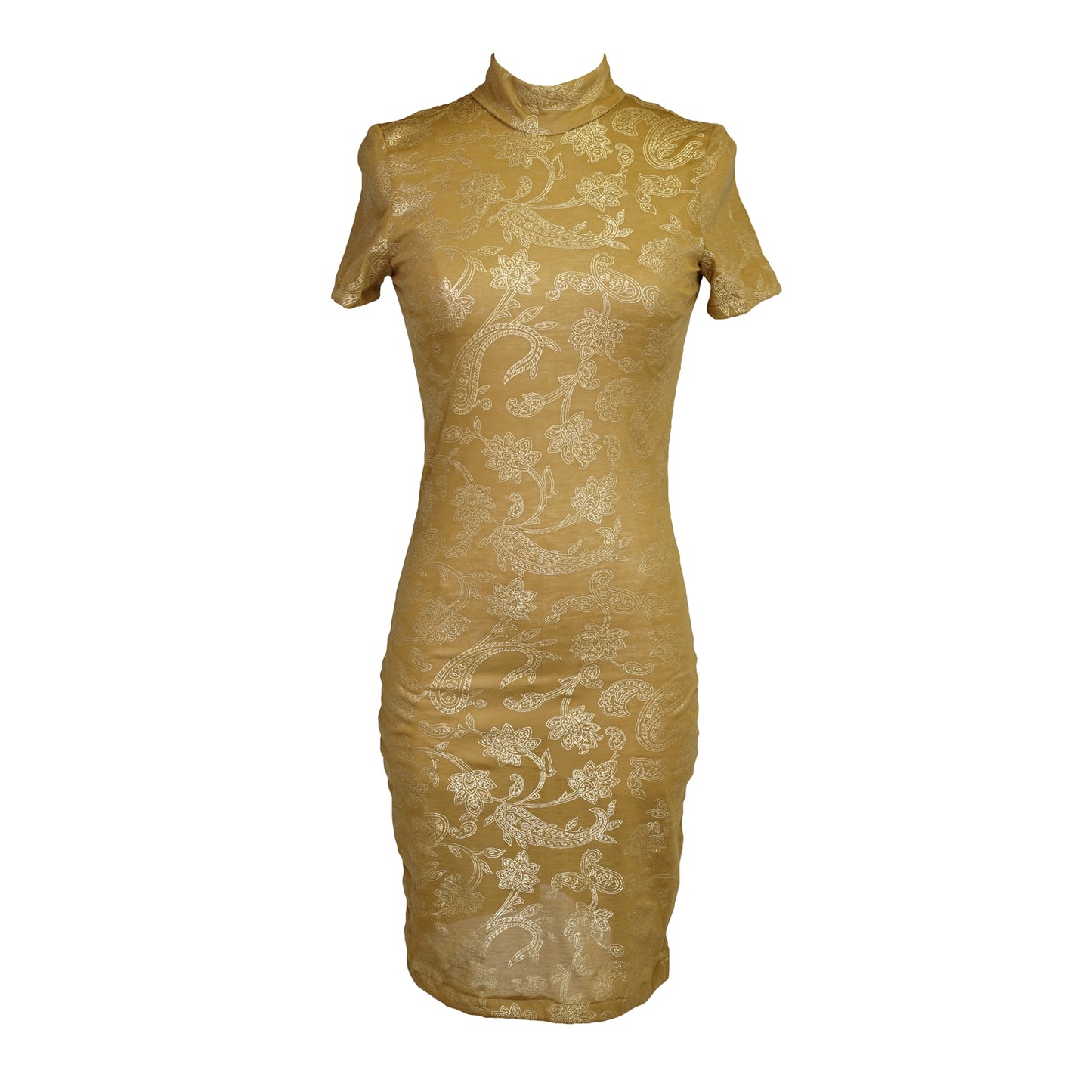 Filigree Gold Villain Mockneck Mini Dress PRE-ORDER