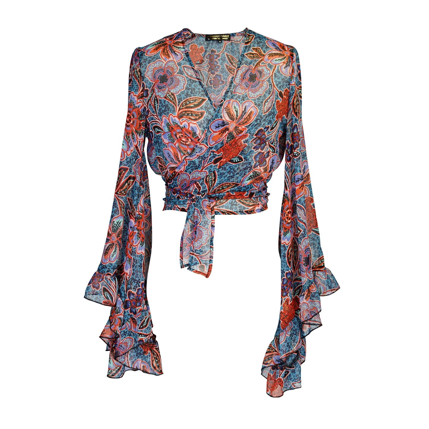 Boogie Muse Wrap Top in Aurora Botanica