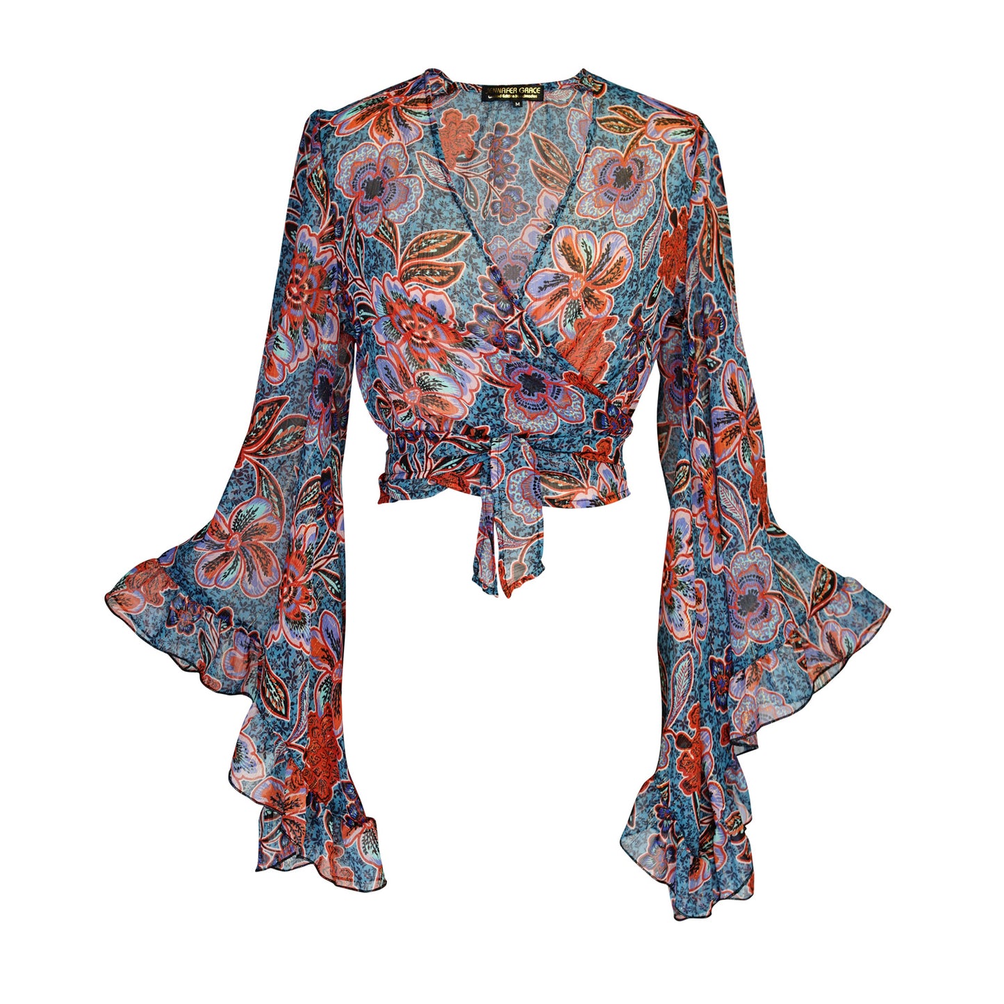 Boogie Muse Wrap Top in Aurora Botanica