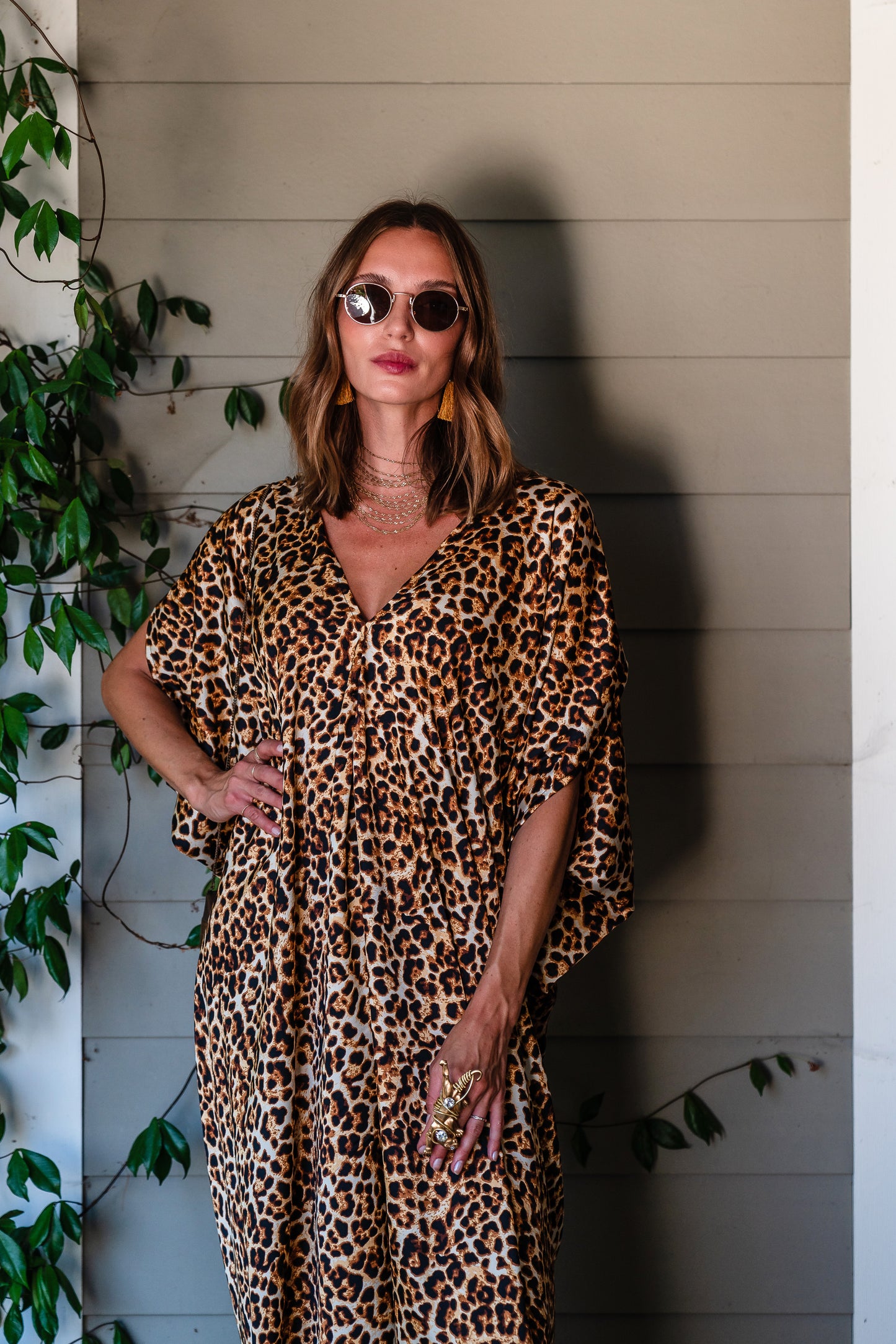 Lydia Leopard Caftan