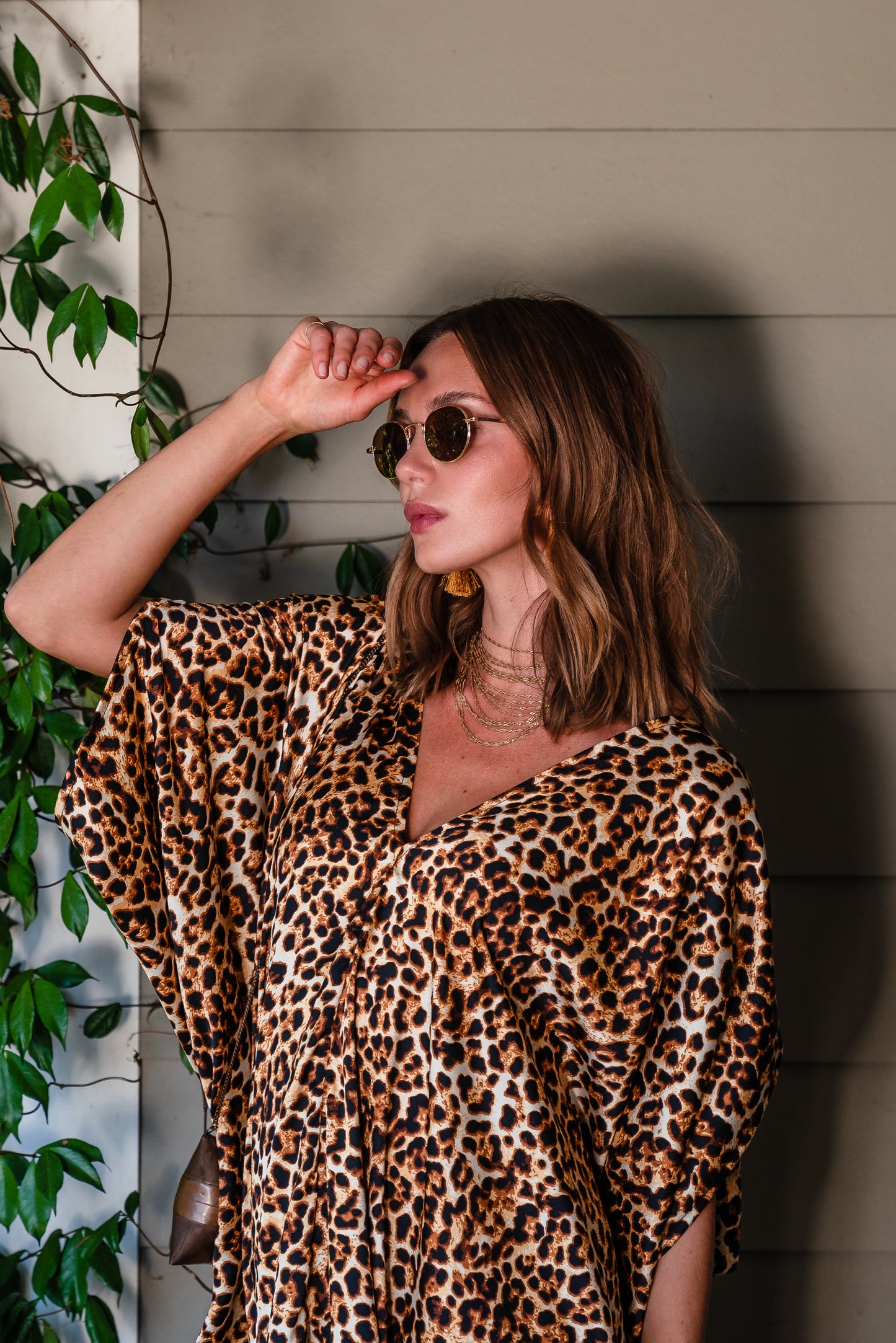 Lydia Leopard Caftan