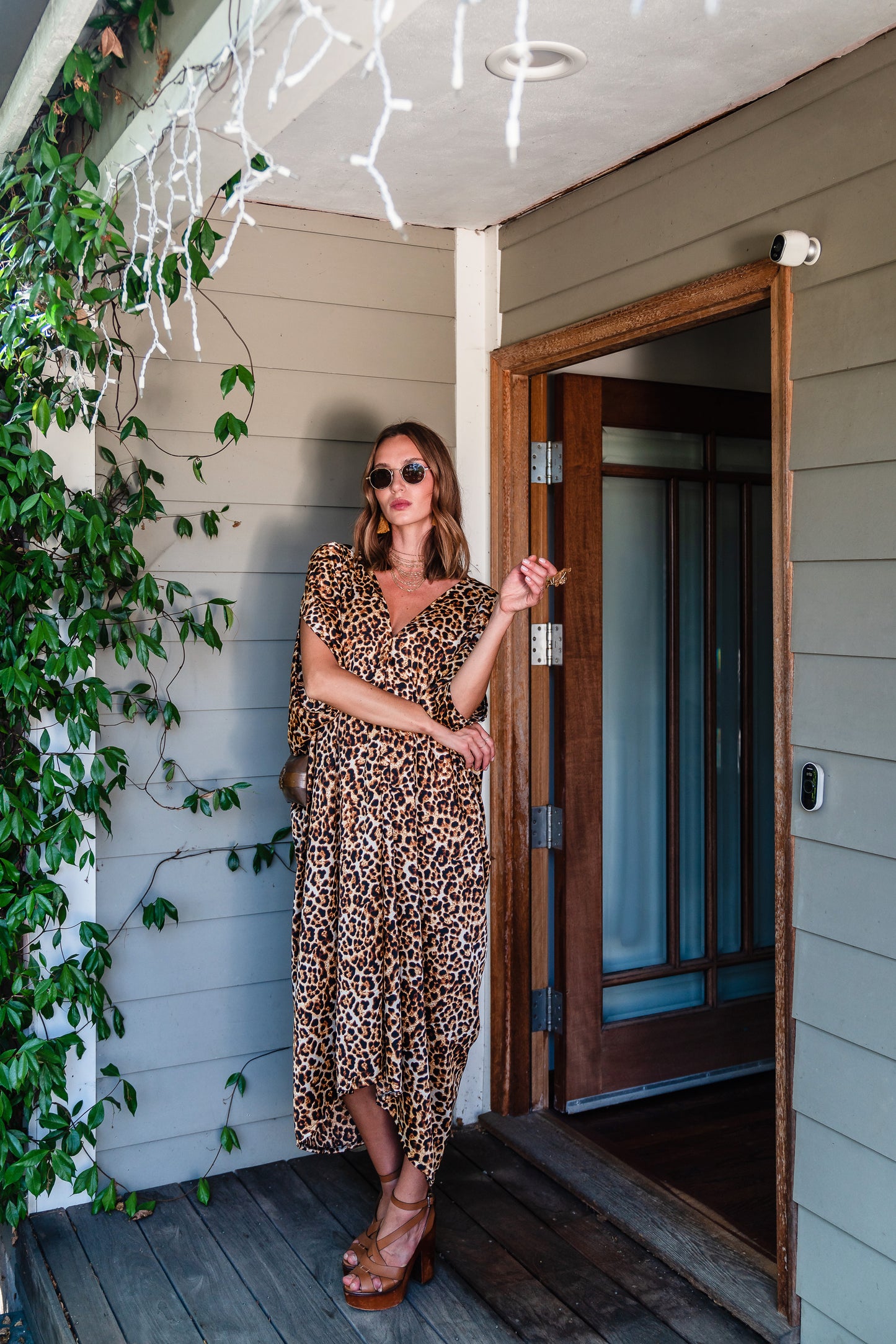 Lydia Leopard Caftan