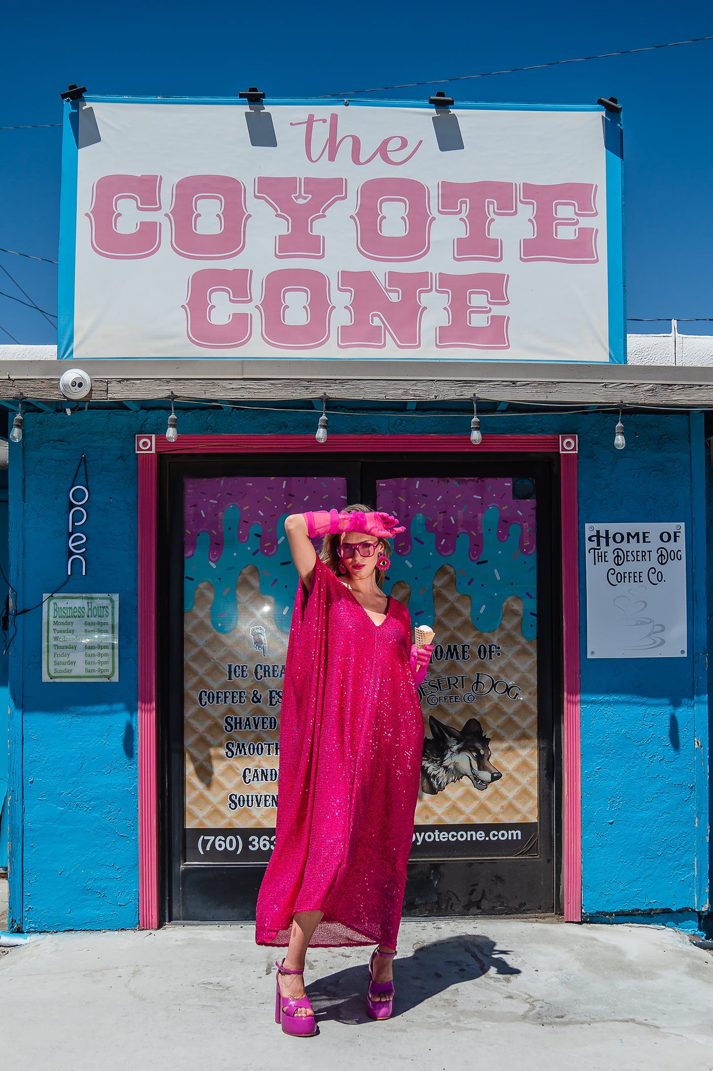 Flamingo Sequin Caftan