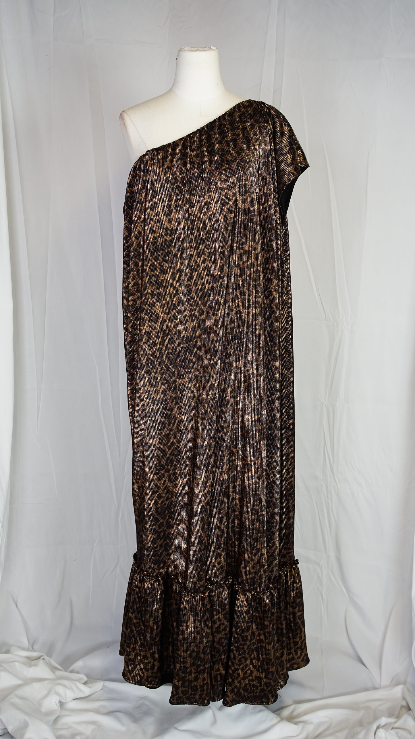 Panther Slink One Shoulder Maxi Dress