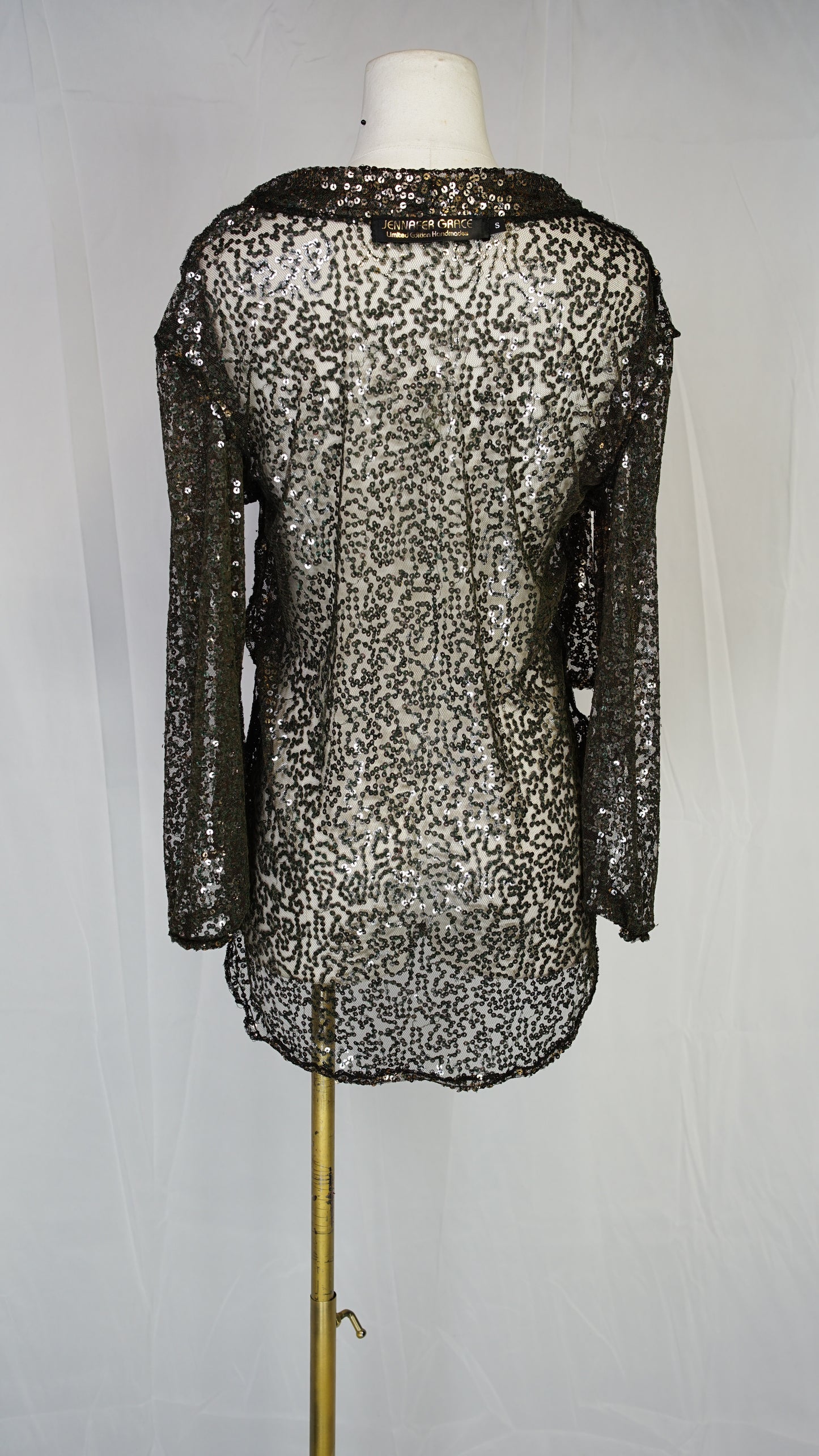 Haze Sequin Tie Front Blouse