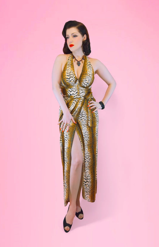 Coconut Kiss Romper Sarong Set in Tiger