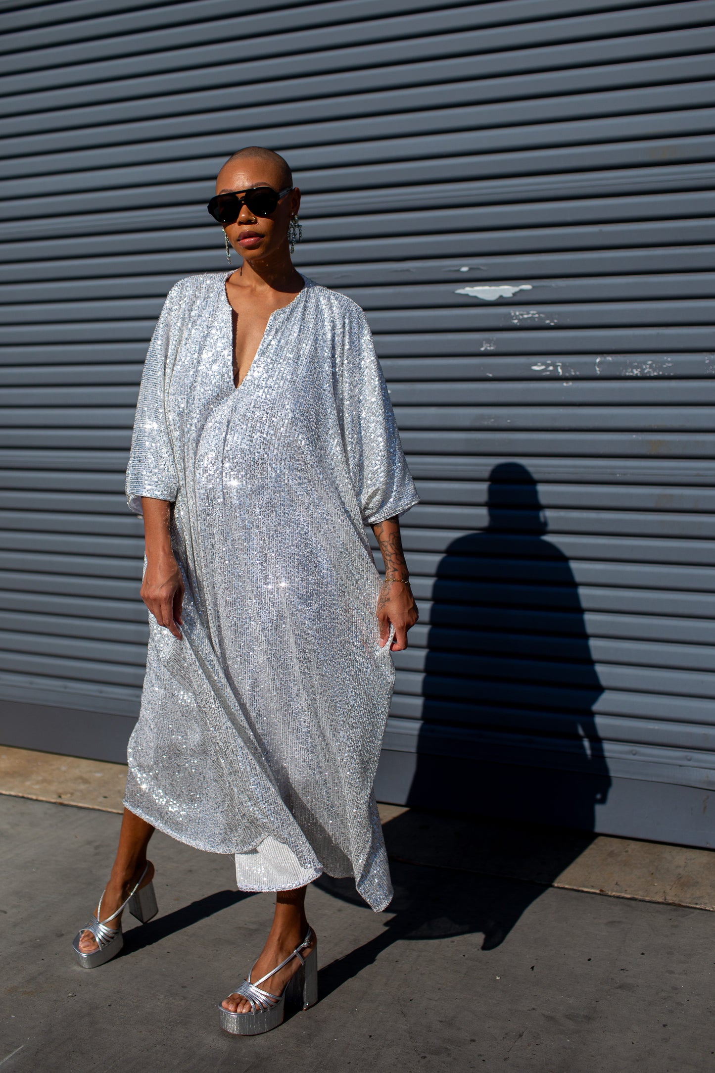 Diamond Dust Sequin Goddess Waist Caftan (PRE-ORDER)