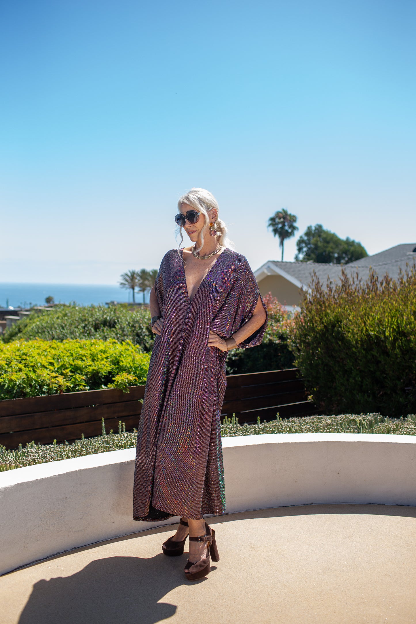 Disco Blaze Sequin Caftan Kaftan Dress