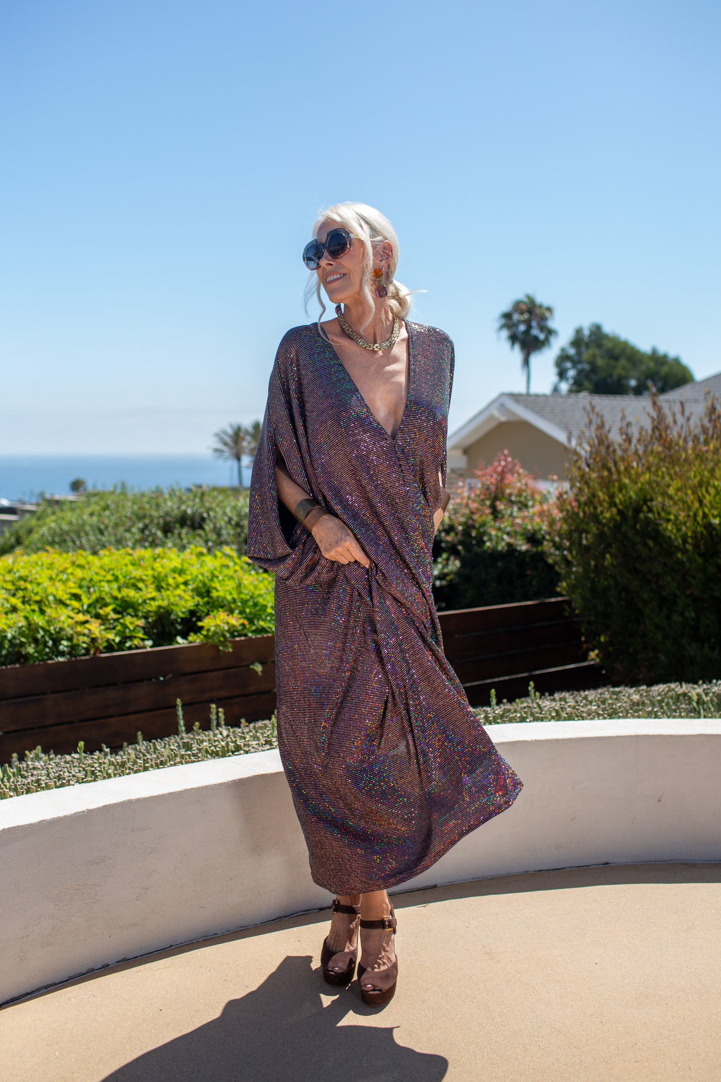 Disco Blaze Sequin Caftan Kaftan Dress