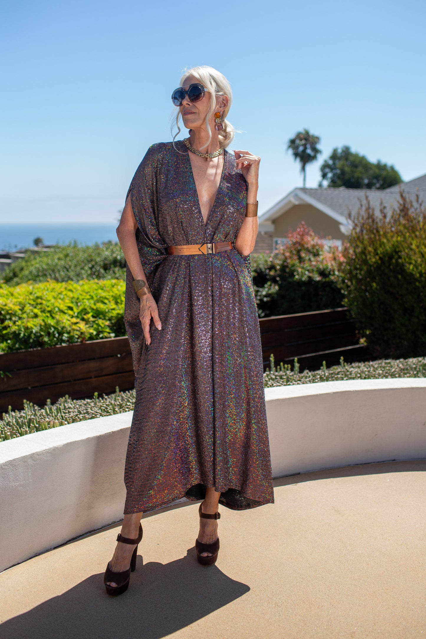Disco Blaze Sequin Caftan Kaftan Dress