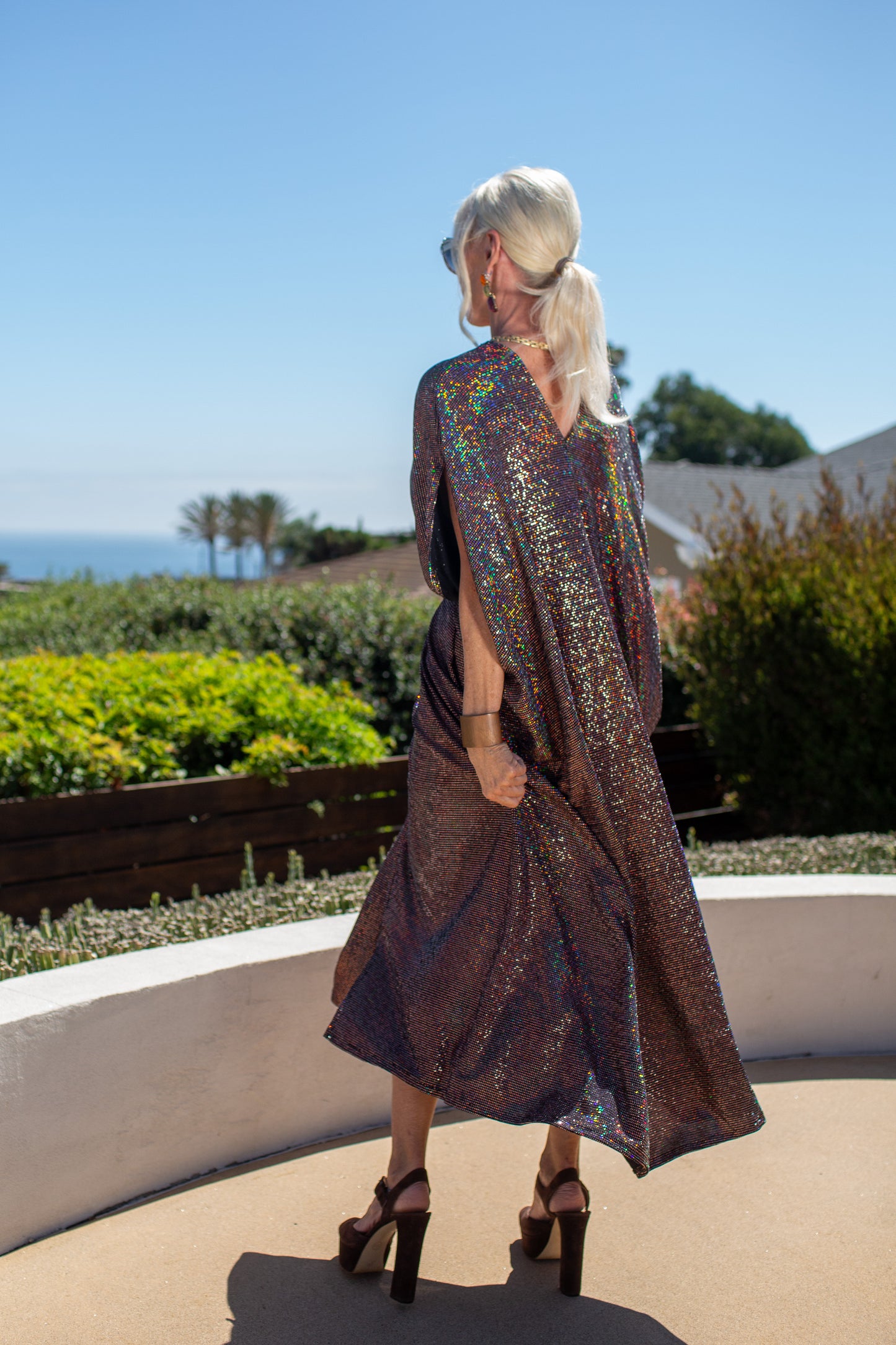 Disco Blaze Sequin Caftan Kaftan Dress