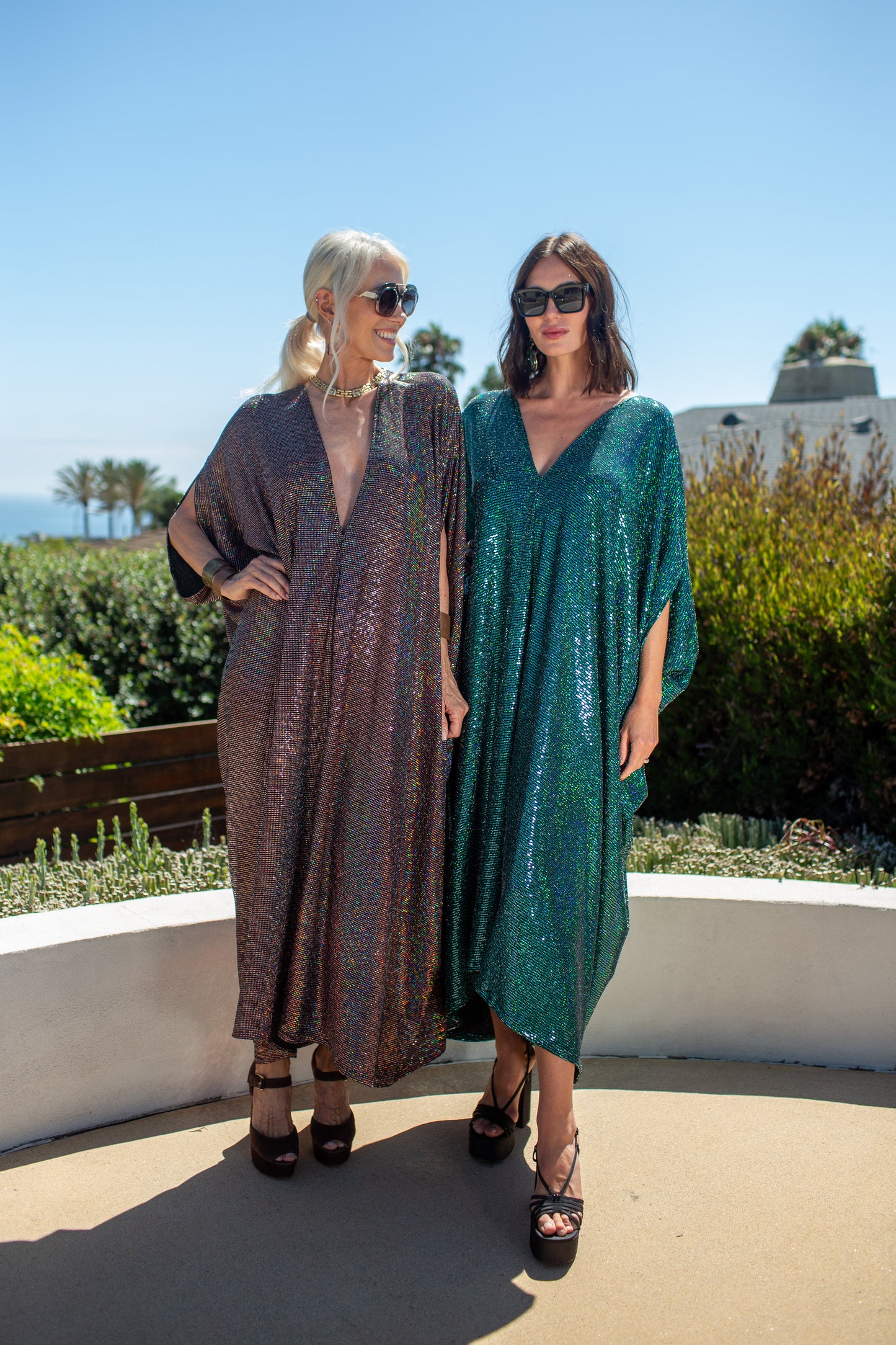 Disco Envy Sequin Caftan Kaftan Dress