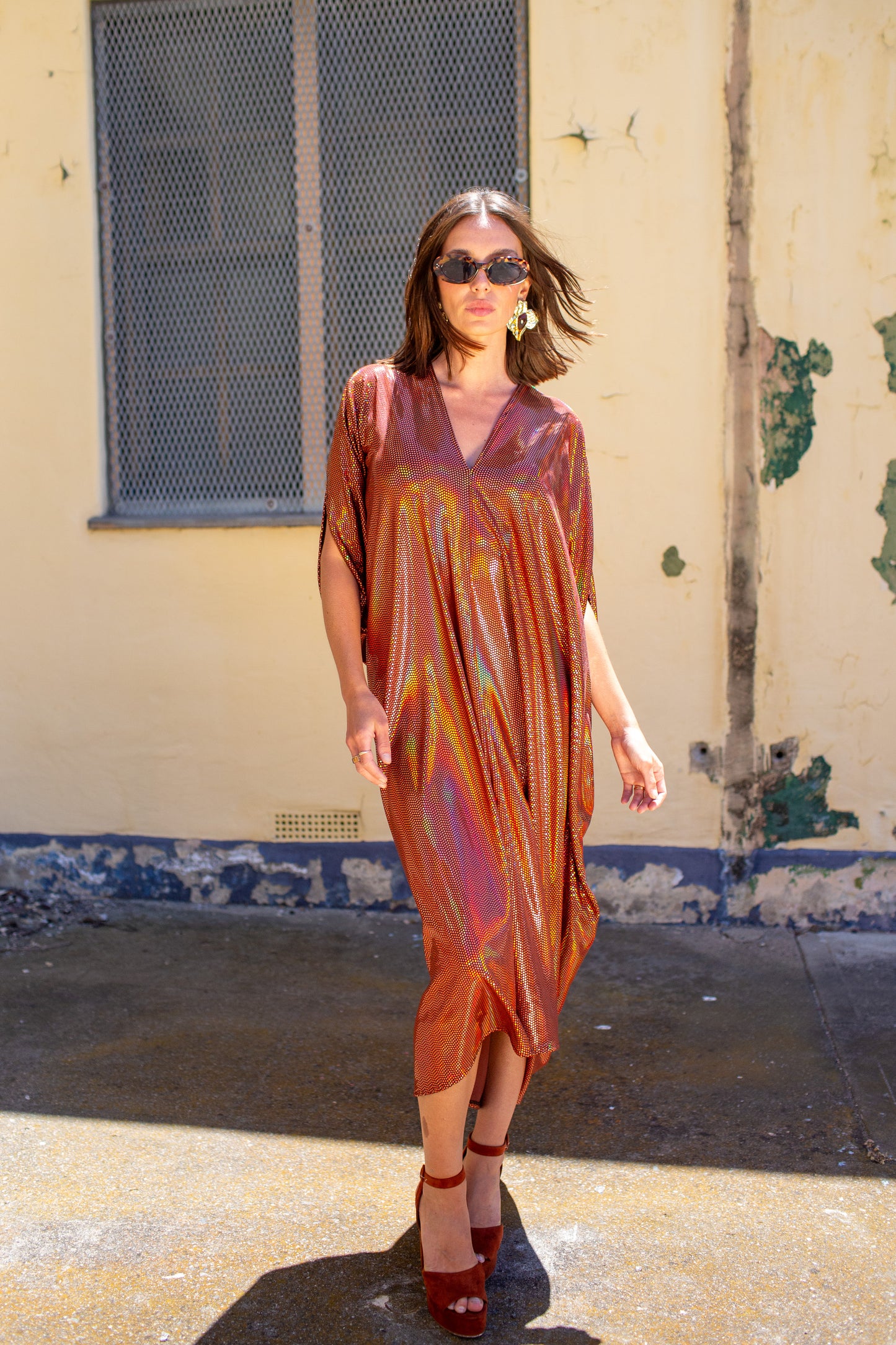 Disco Lava Sequin Caftan Kaftan Dress