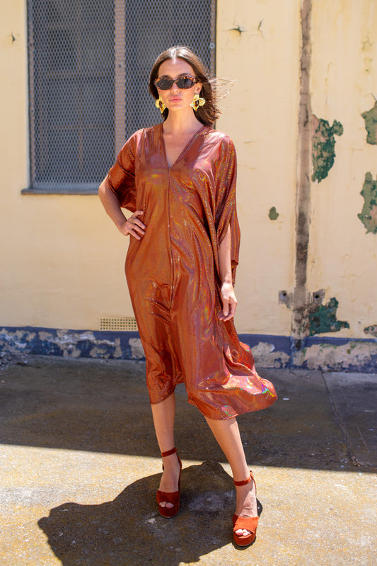 Disco Lava Sequin Caftan Kaftan Dress