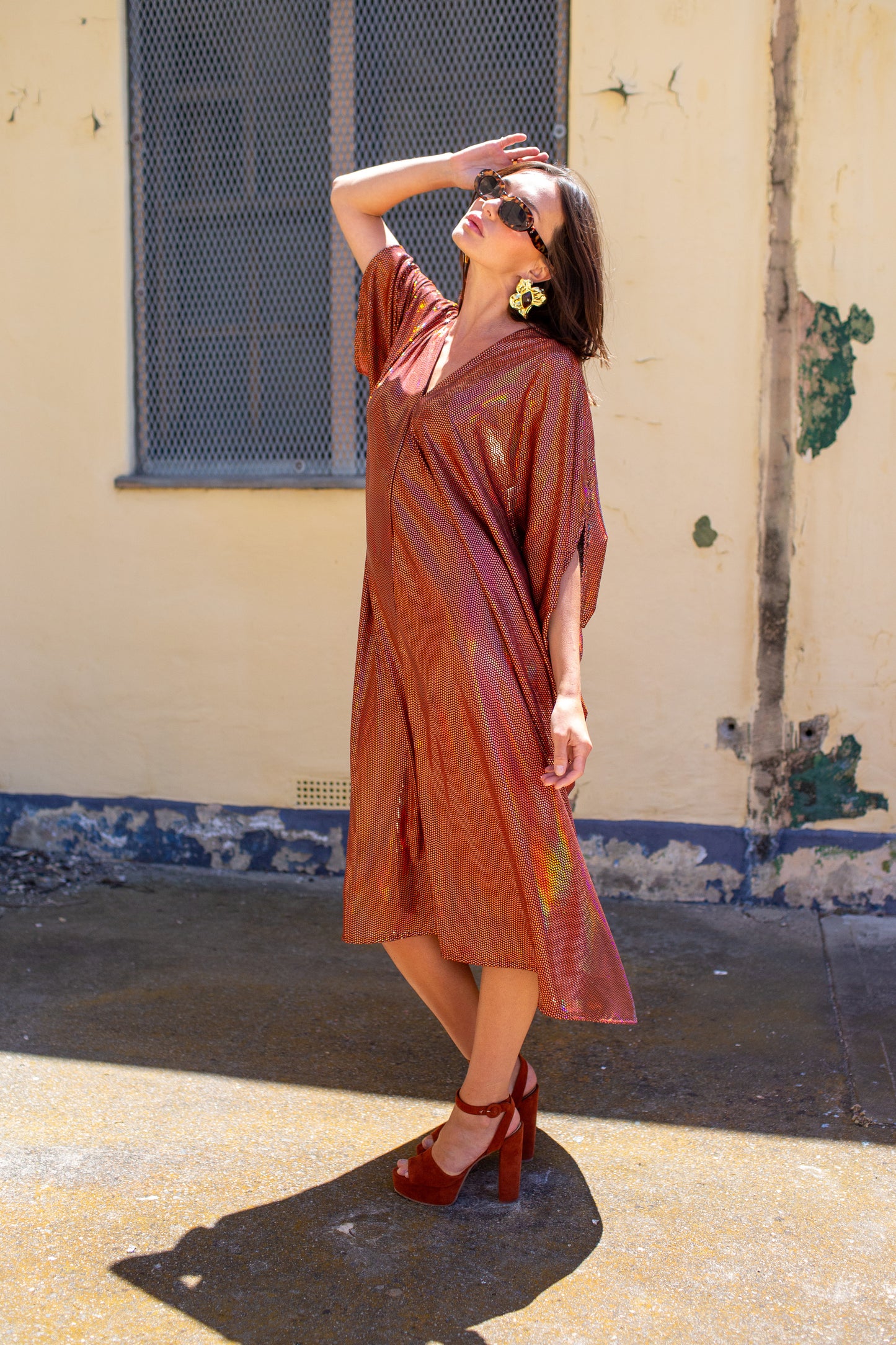 Disco Lava Sequin Caftan Kaftan Dress