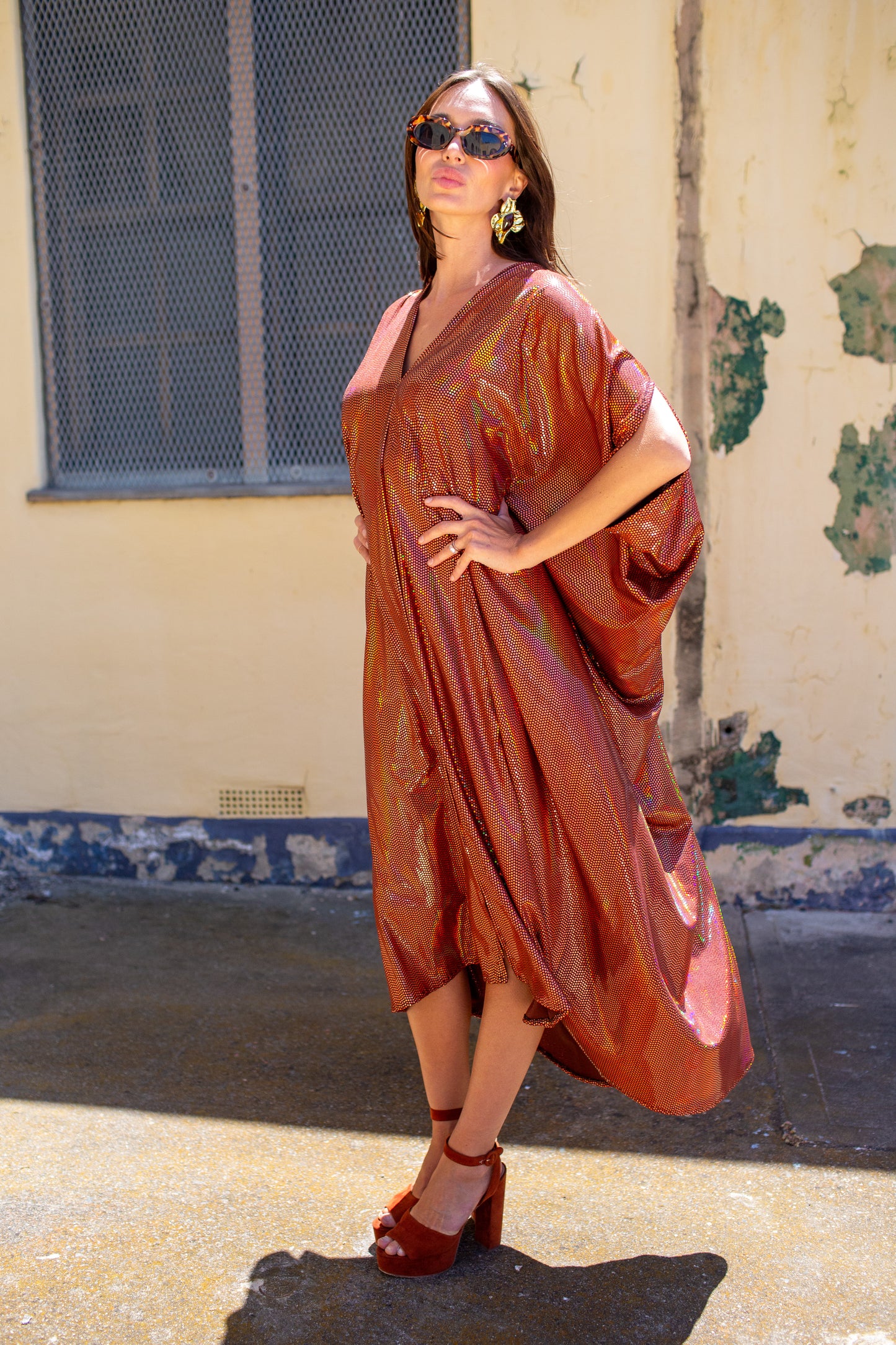 Disco Lava Sequin Caftan Kaftan Dress